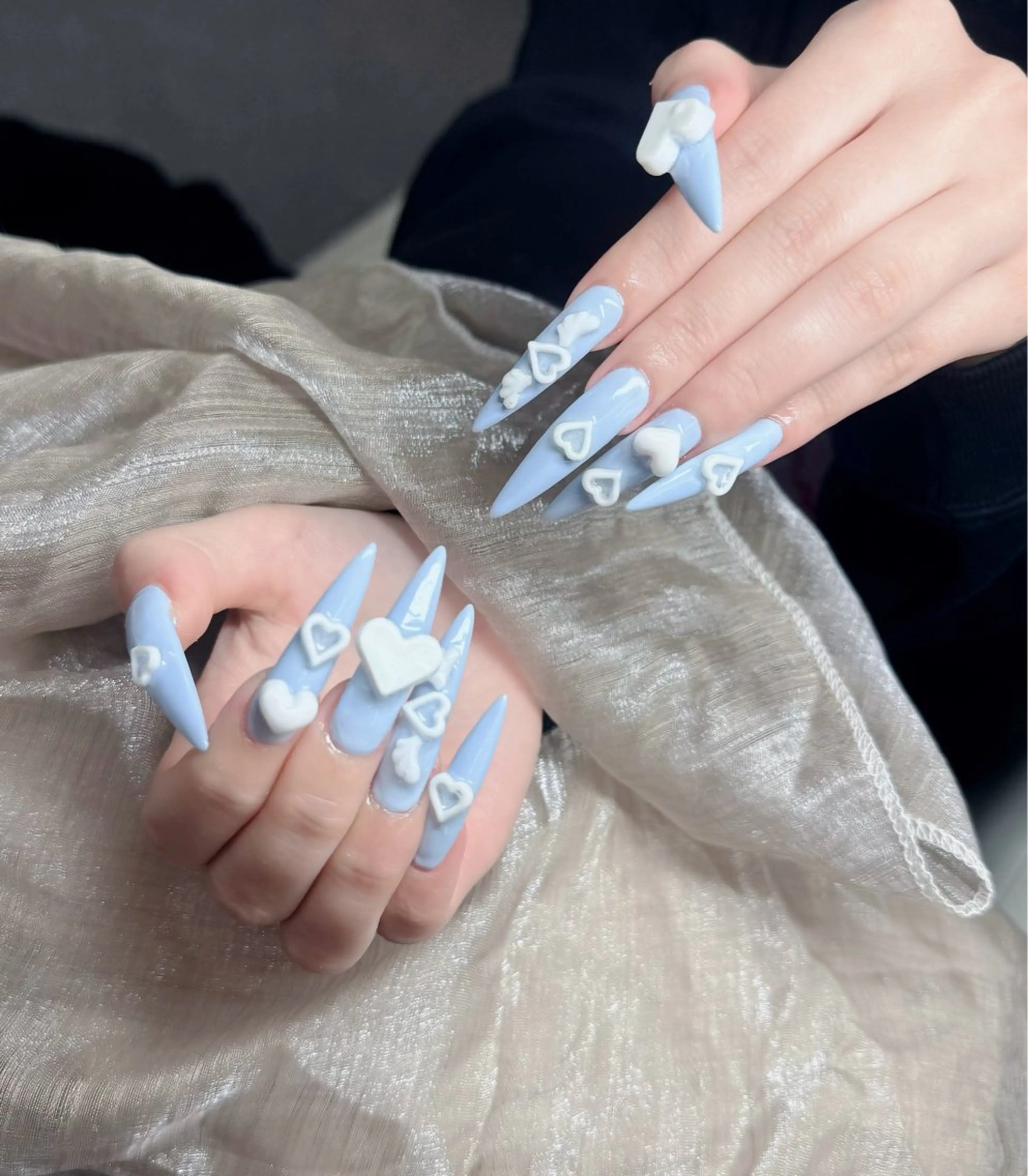 ネイル ジェルネイル 韓国ネイル マグネットネイル ネイルチップ 冬ネイル Lenie Nail Salonのネイルデザイン