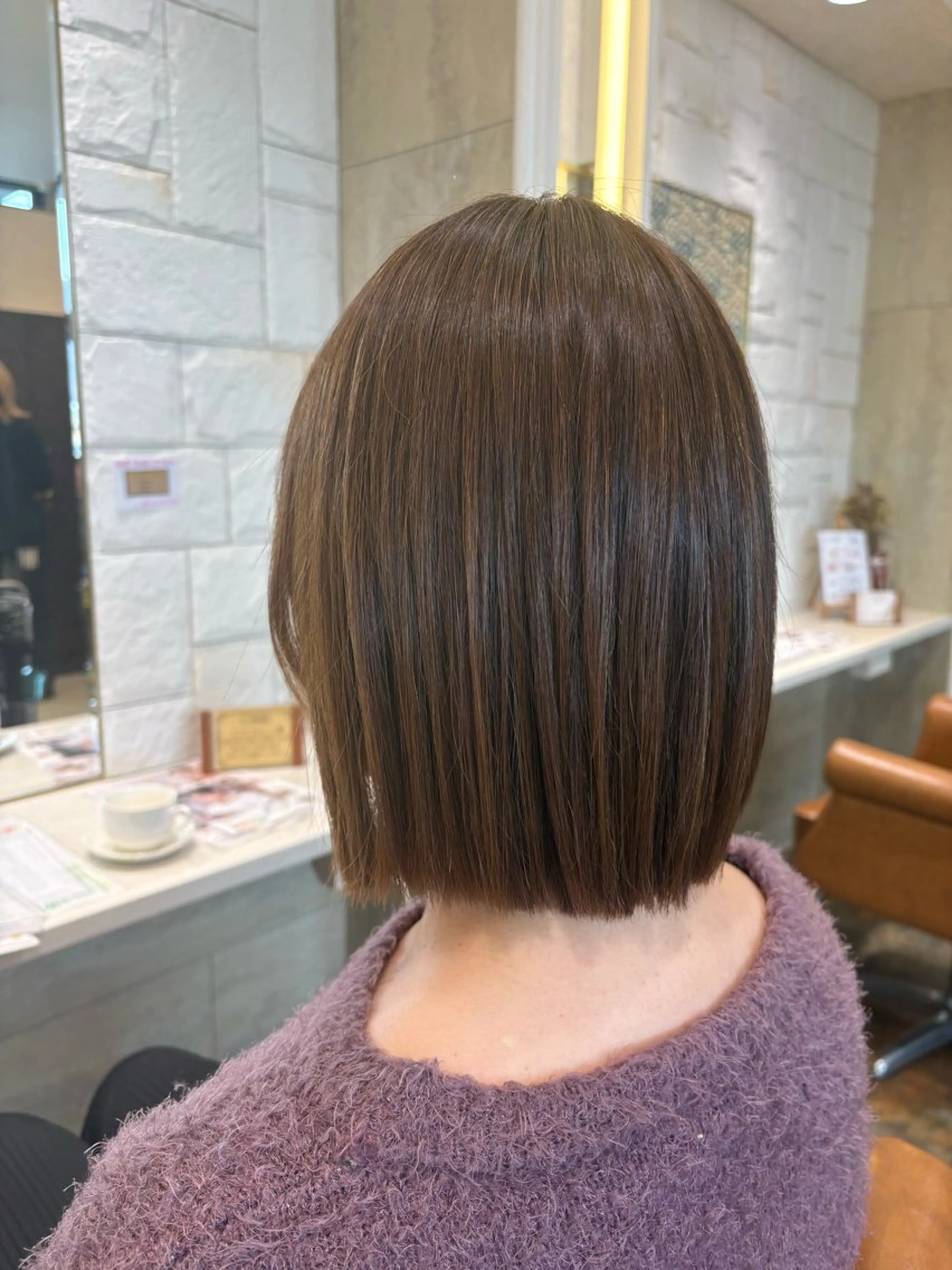 ミディアム カット 縮毛矯正 トリートメント RITZ 髪質改善/ 清水のヘアスタイル