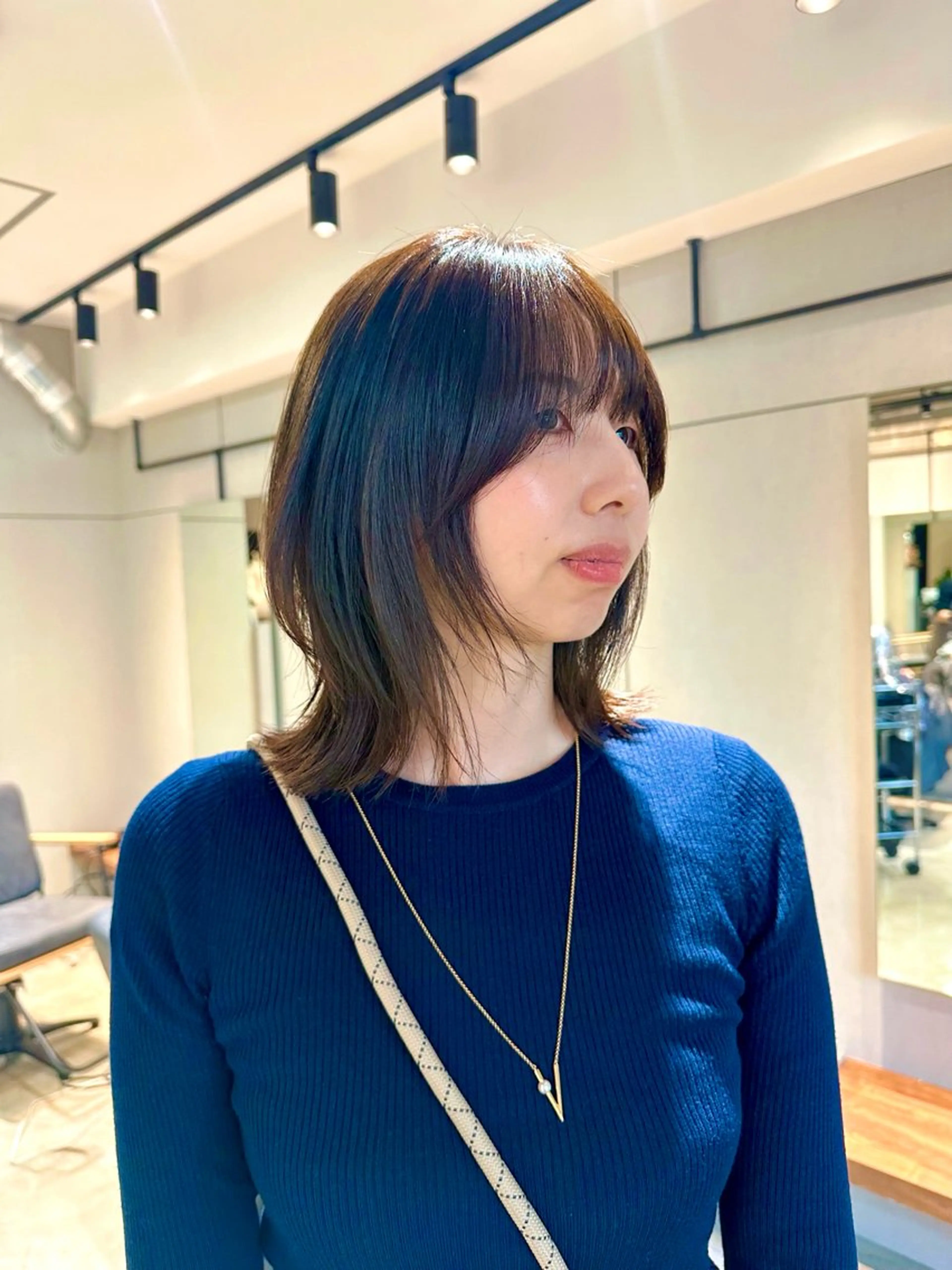 ミディアム カラー パーマ kazuki【顔周り ×レイヤーカット】のヘアスタイル