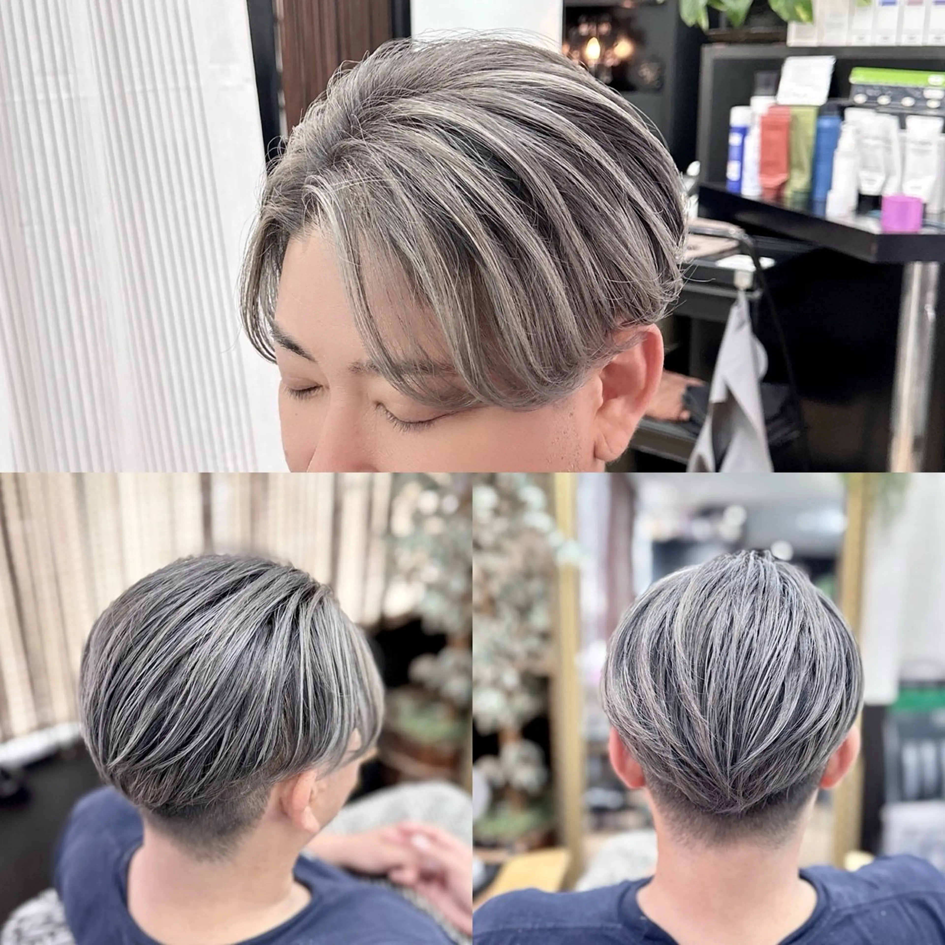 カラー メンズ メンズバレイヤージュ メンズハイライト メンズハイトーン バレイヤージュ ハイライトカラー Ruheplatz所属・HIKARI＠ Ruheplatzのヘアスタイル