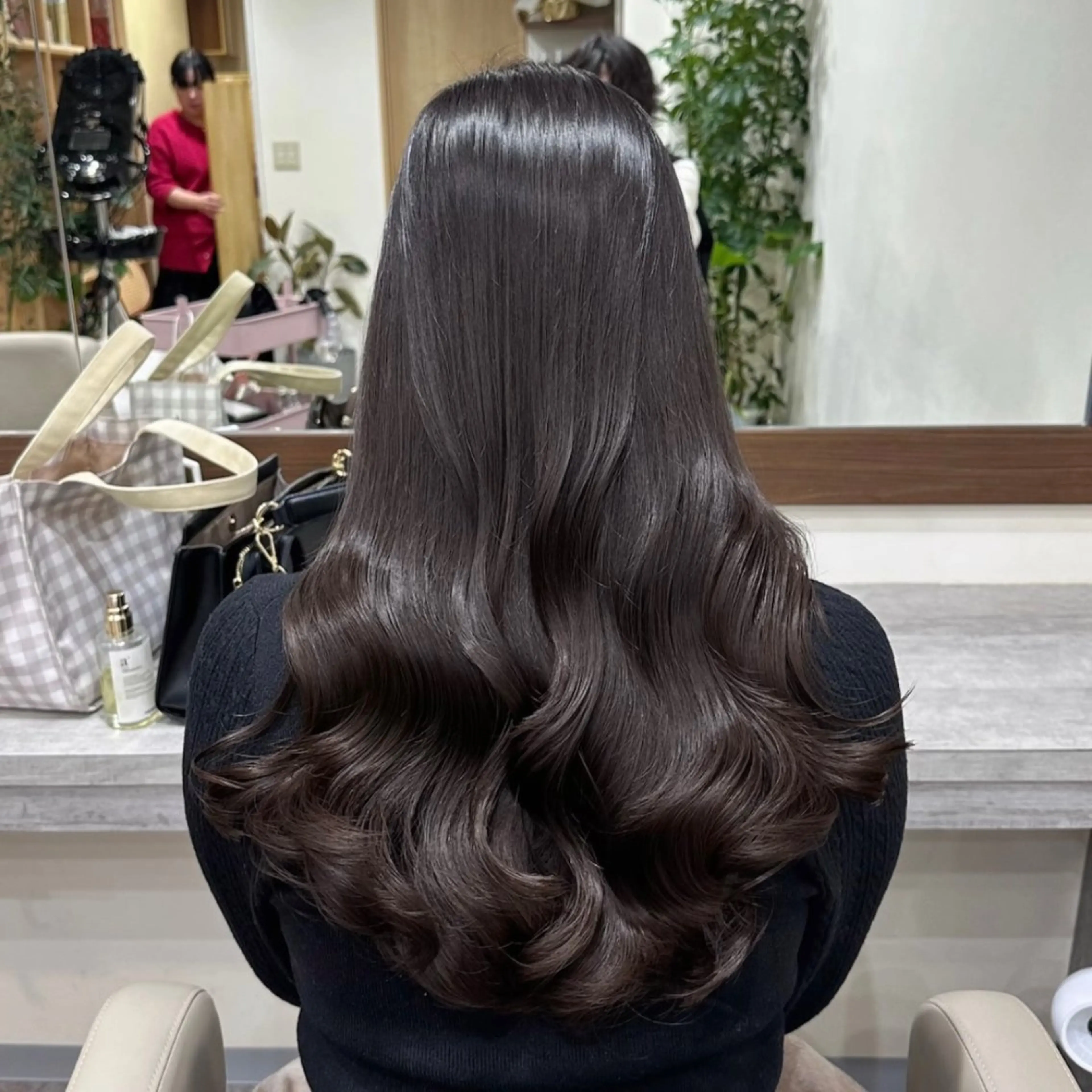 ロング パーマ 韓国風ヘア オルチャンヘア 韓国風パーマ/ヘア セット/店長みづきのヘアスタイル