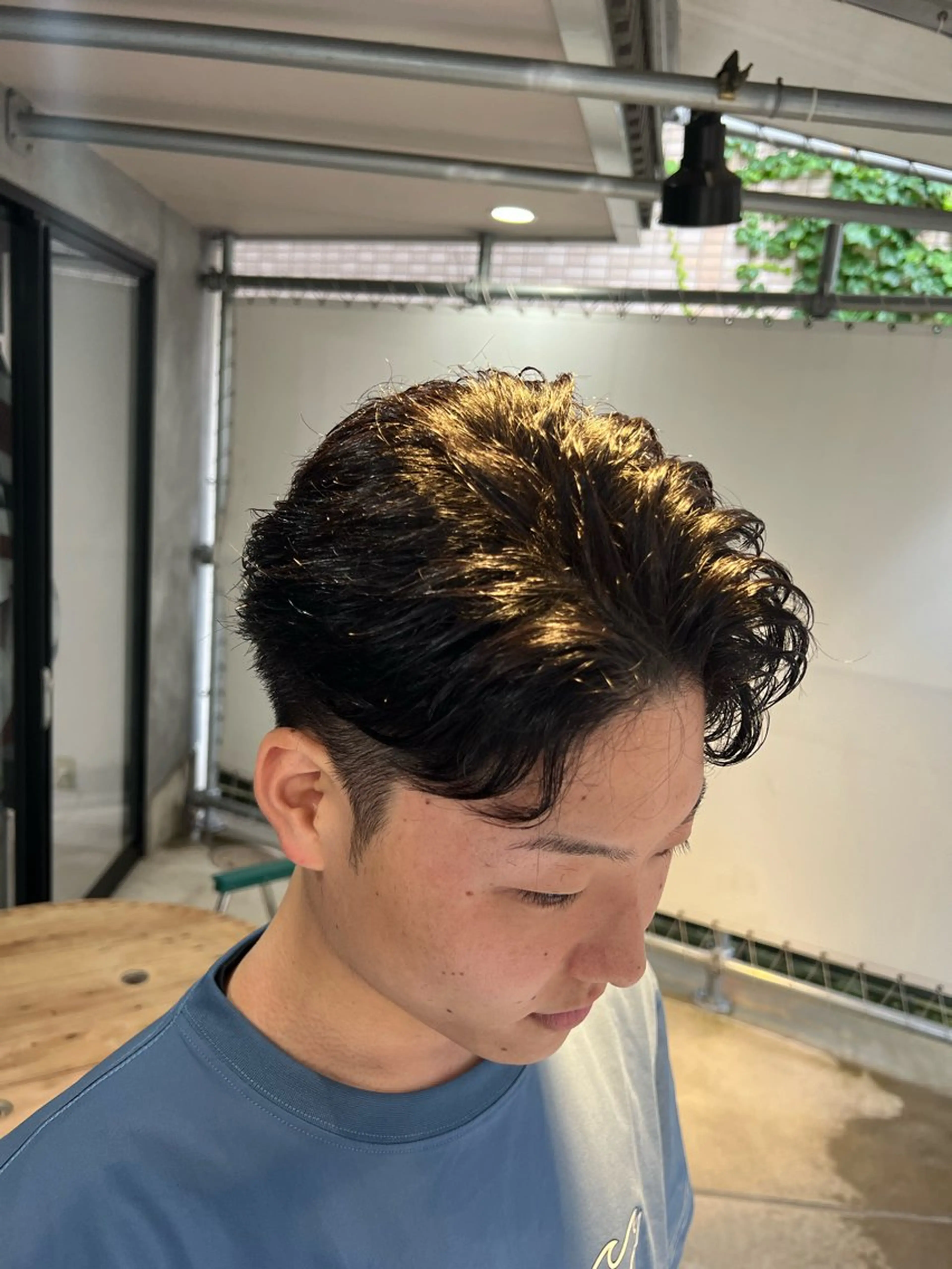 ショート パーマ 朝陽 ／メンズヘア特化のヘアスタイル