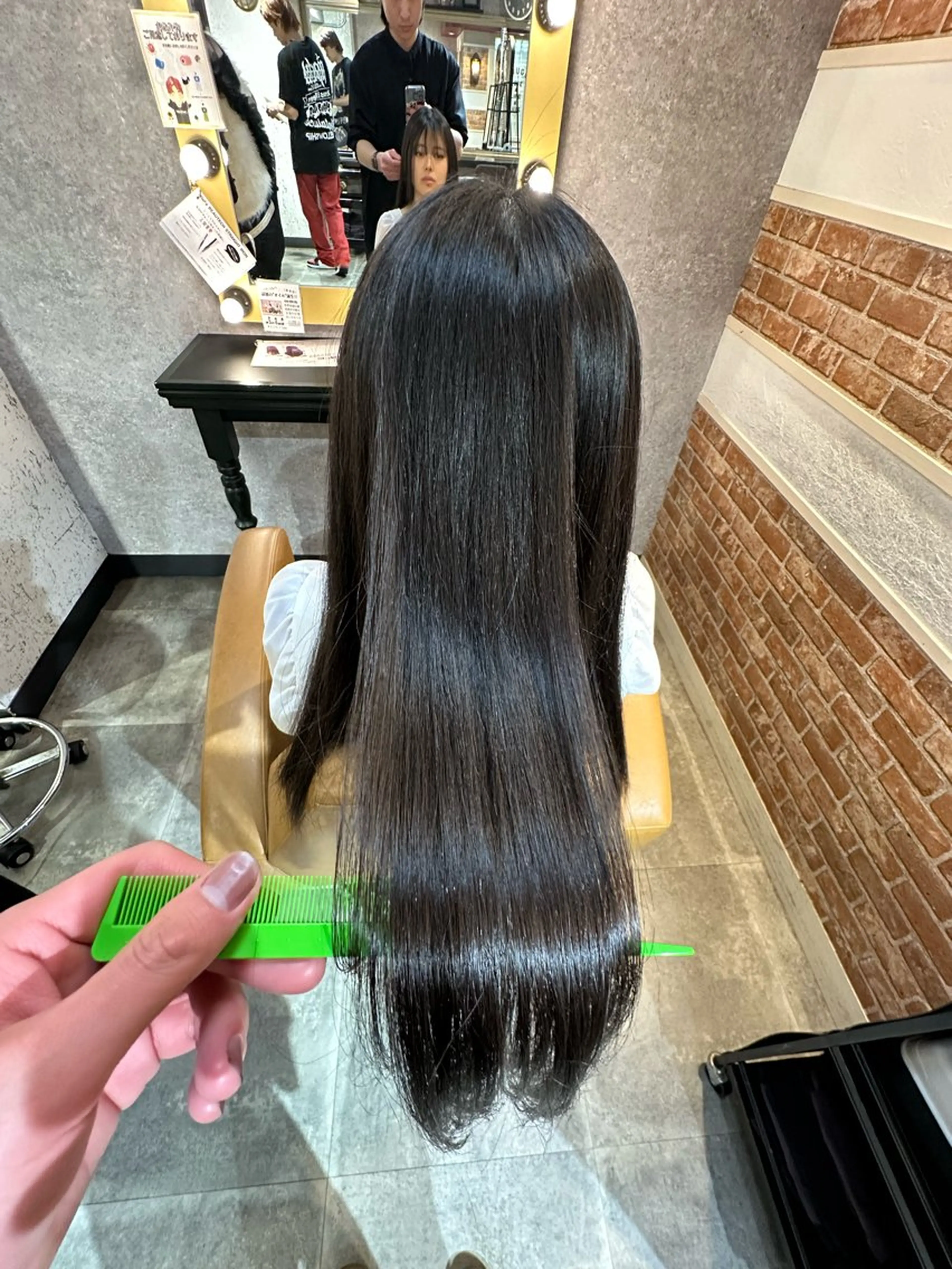 ロング パーマ 縮毛矯正 🟡縮毛矯正/ ✨艶カラー/芦川優磨のヘアスタイル