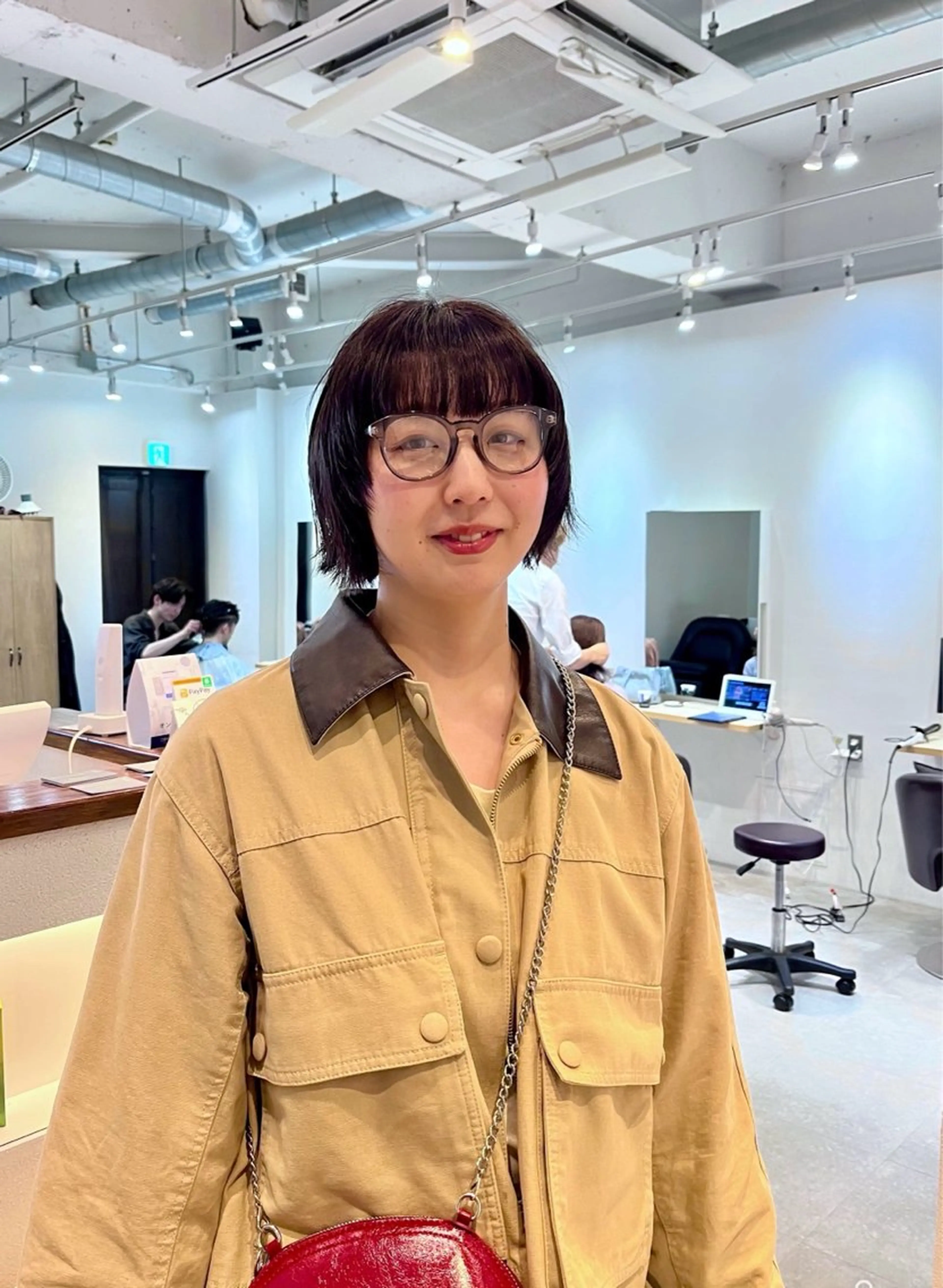 ショート カラー ボブレイヤー ボブ レイヤーカット 小顔カット カット ヘアカラー 朝が楽なパーマ 🌱ショート/緒方椋のヘアスタイル