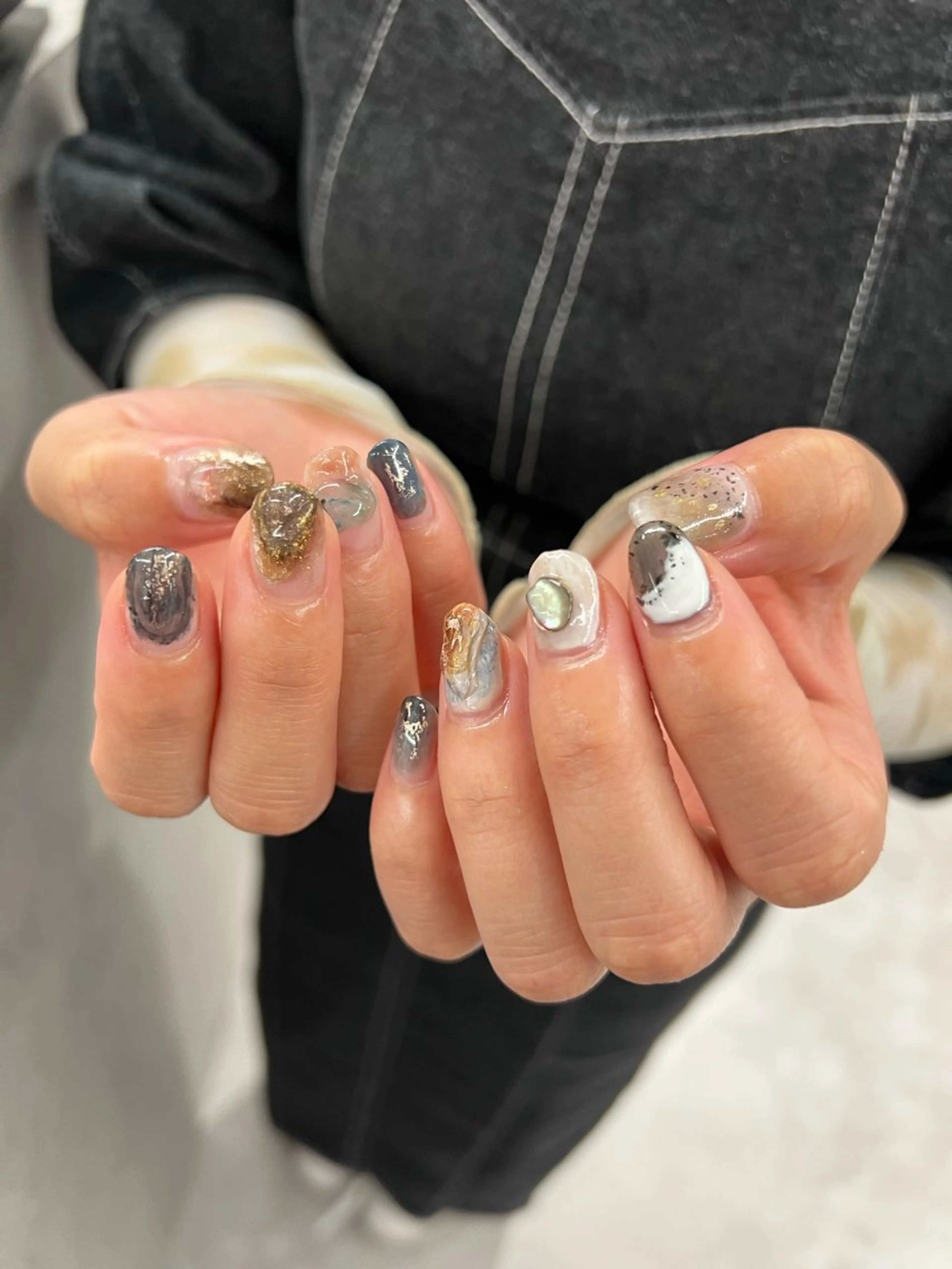 ネイル アートネイル 持ち込み ぷっくりネイル ハンドネイル ハンドケア Bana_ Nailのネイルデザイン