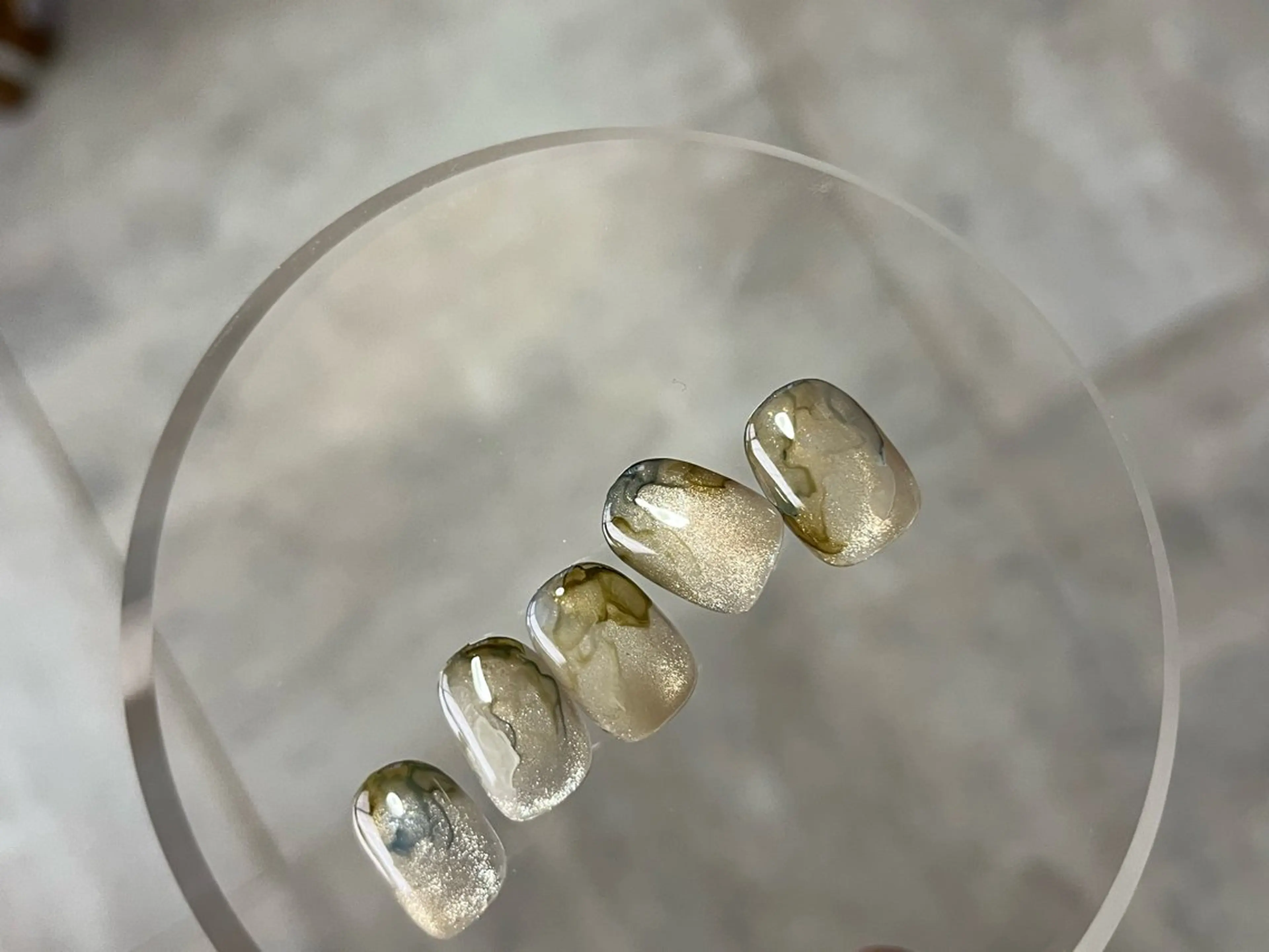 ネイル マグネットネイル 春ネイル ハンドネイル MUKUTOU nail 　YUKIのネイルデザイン