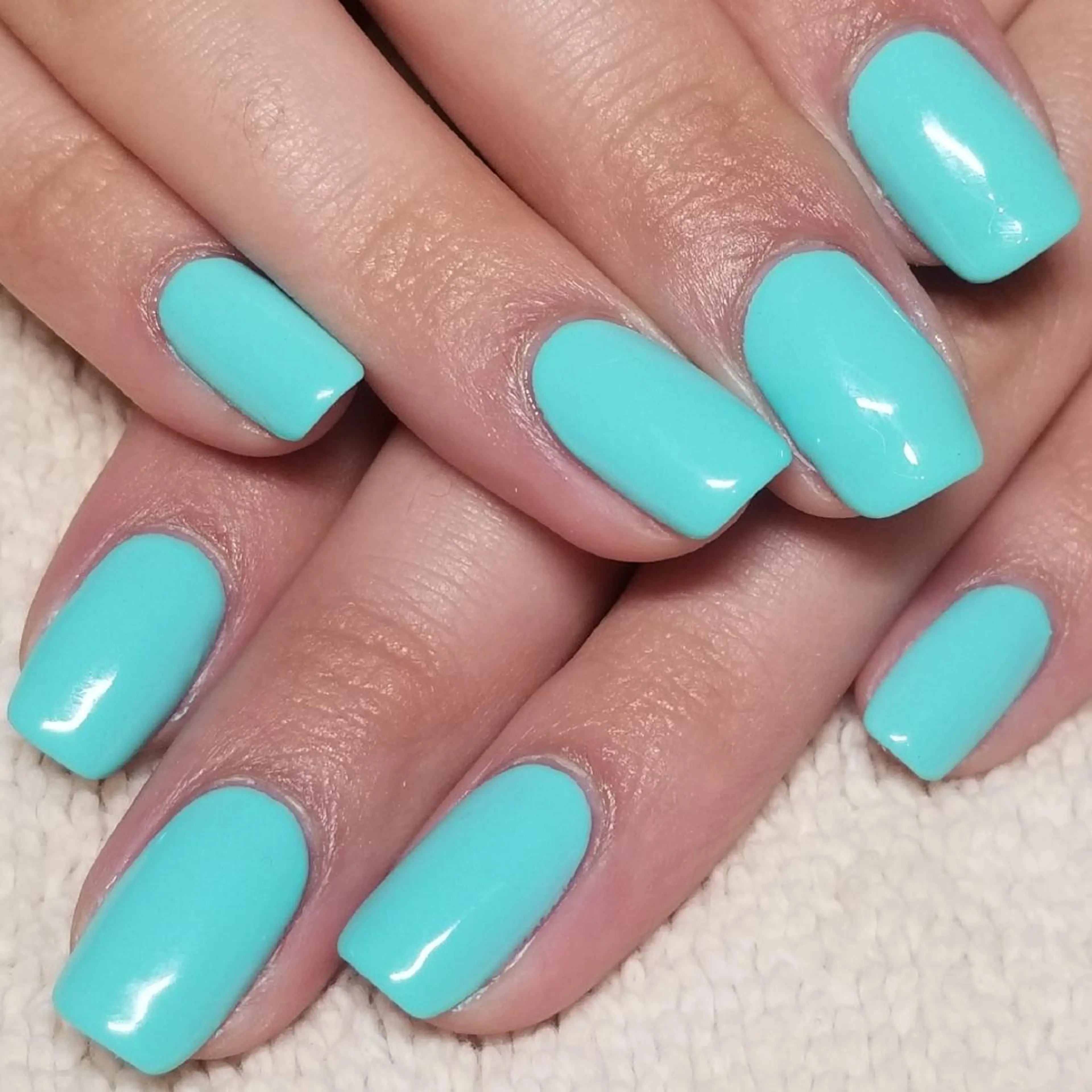 ネイル ブルー ワンカラーネイル ハンドネイル よしだ ひろきのネイルデザイン