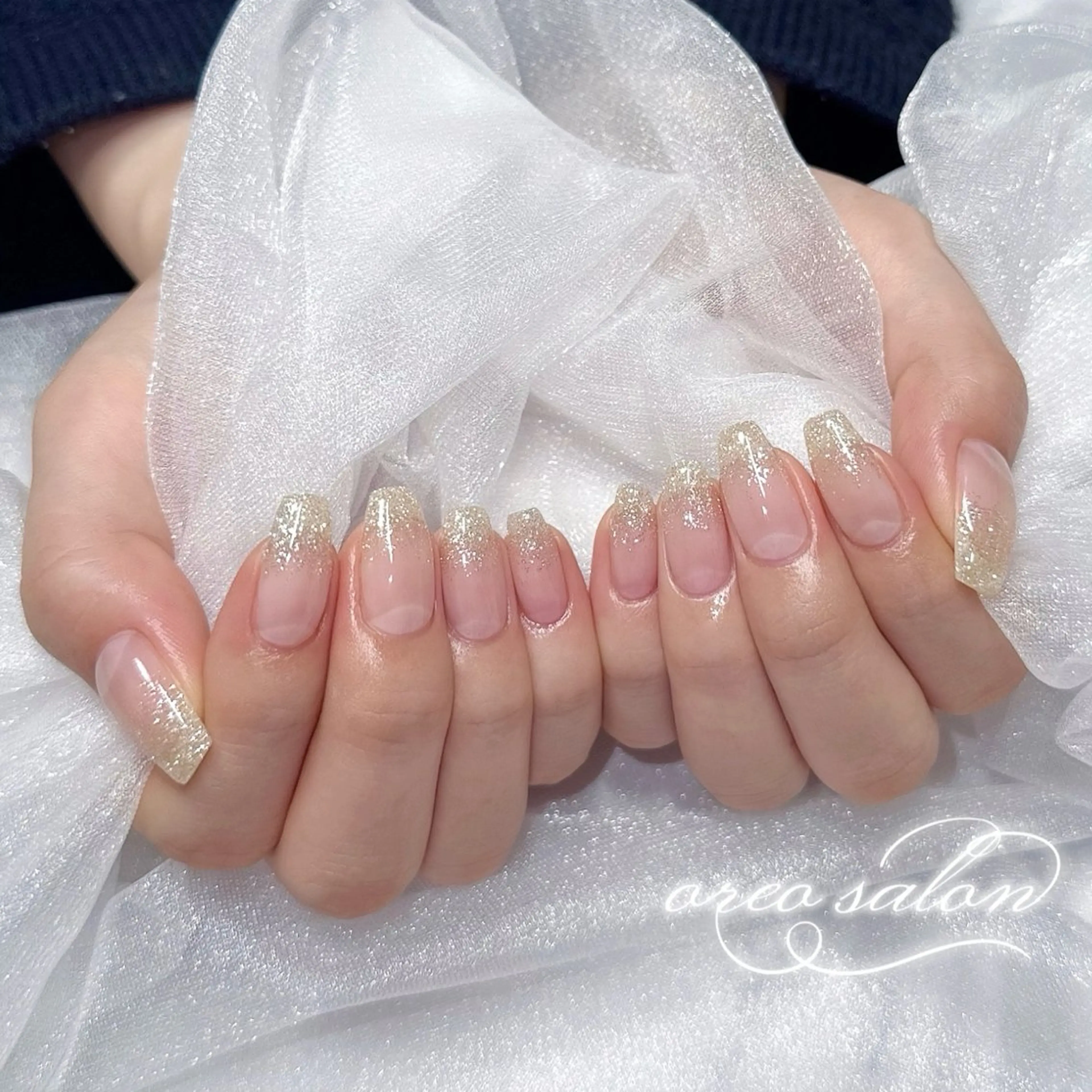 ネイル フラッシュネイル グラデーション oreo salon miyu 池袋のネイルデザイン