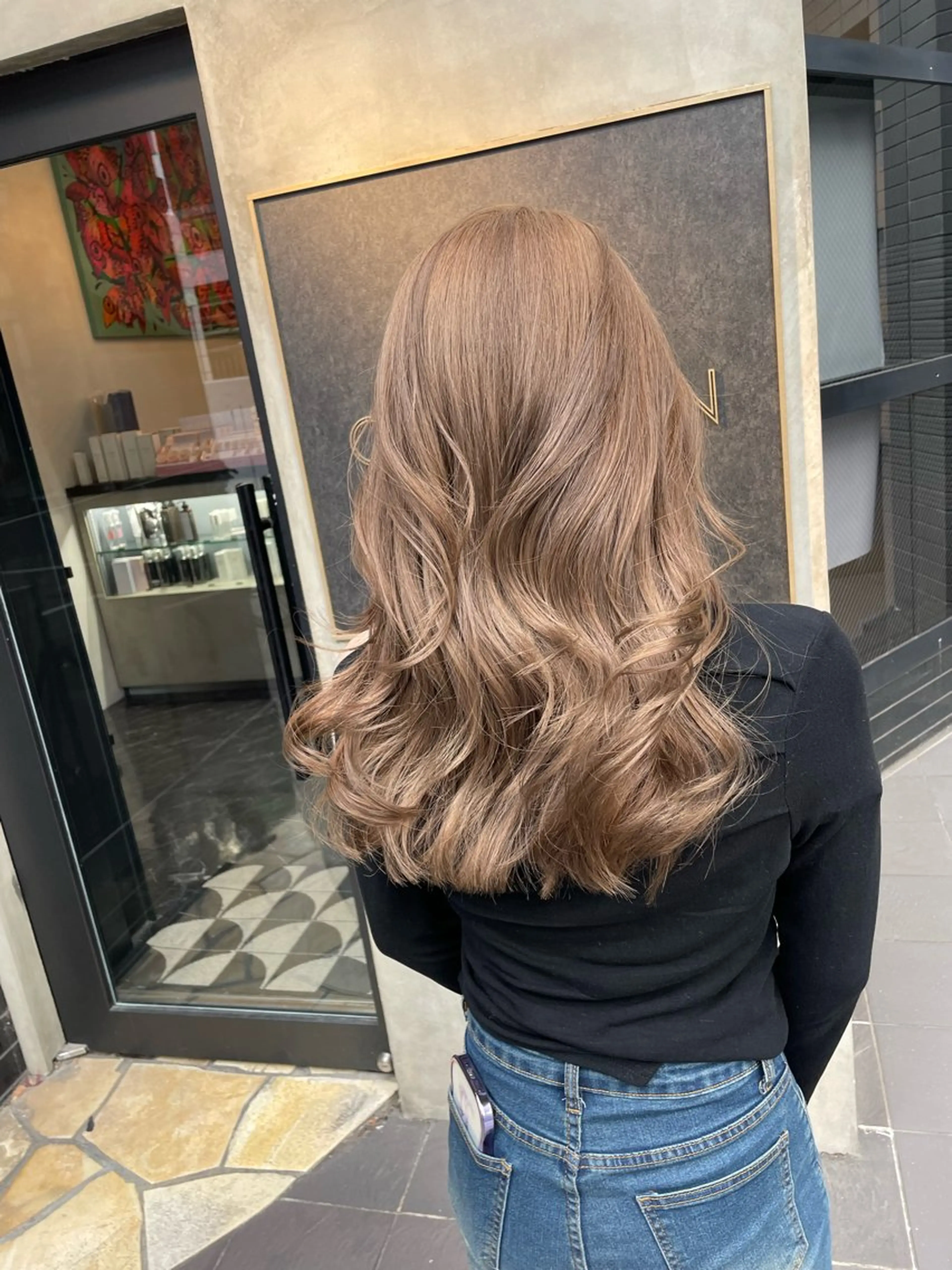 セミロング カット ヘアカラー 韓国ヘア🇰🇷 YURIYAのヘアスタイル