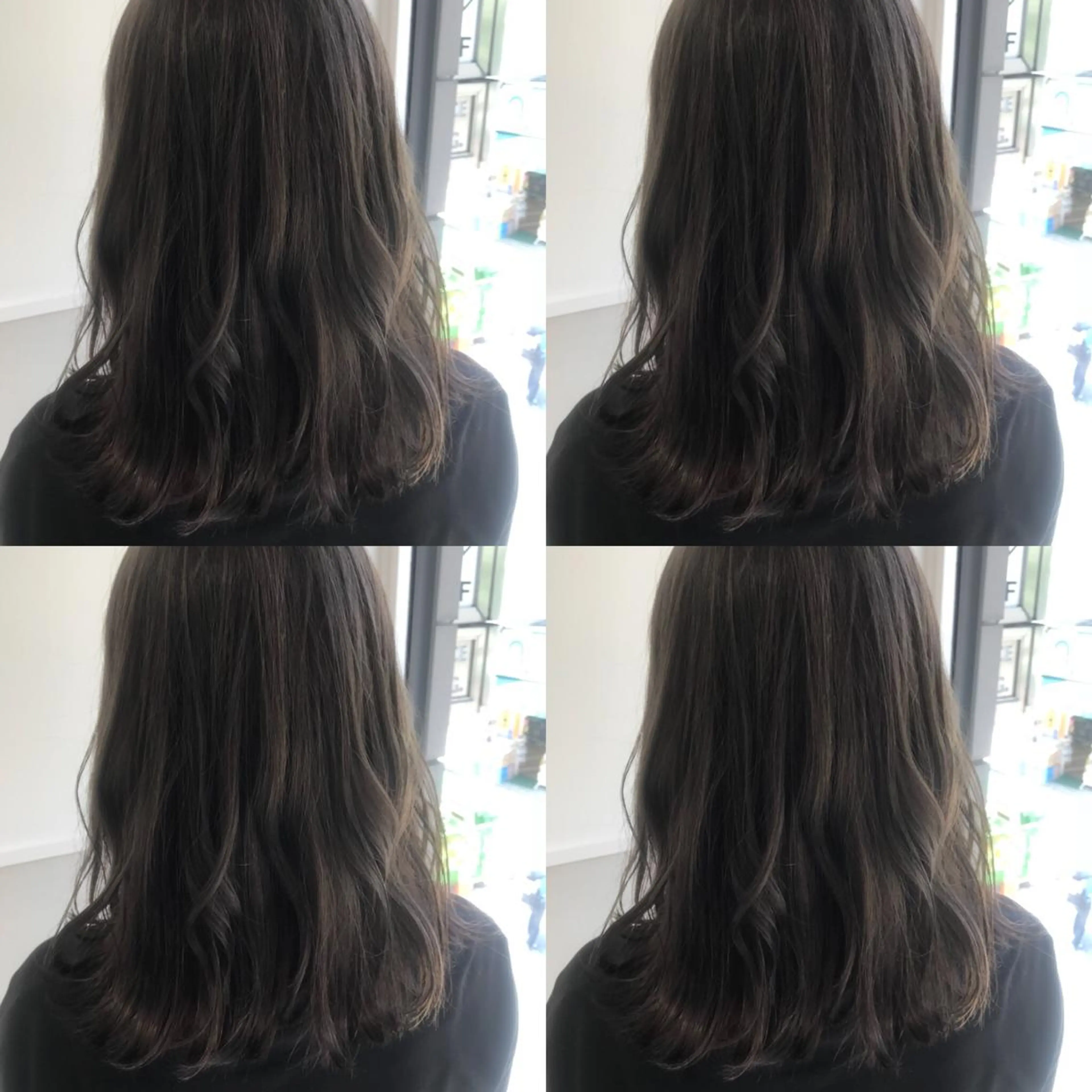 セミロング カラー カット ヘアカラー トリートメント 小栗 麻衣のヘアスタイル