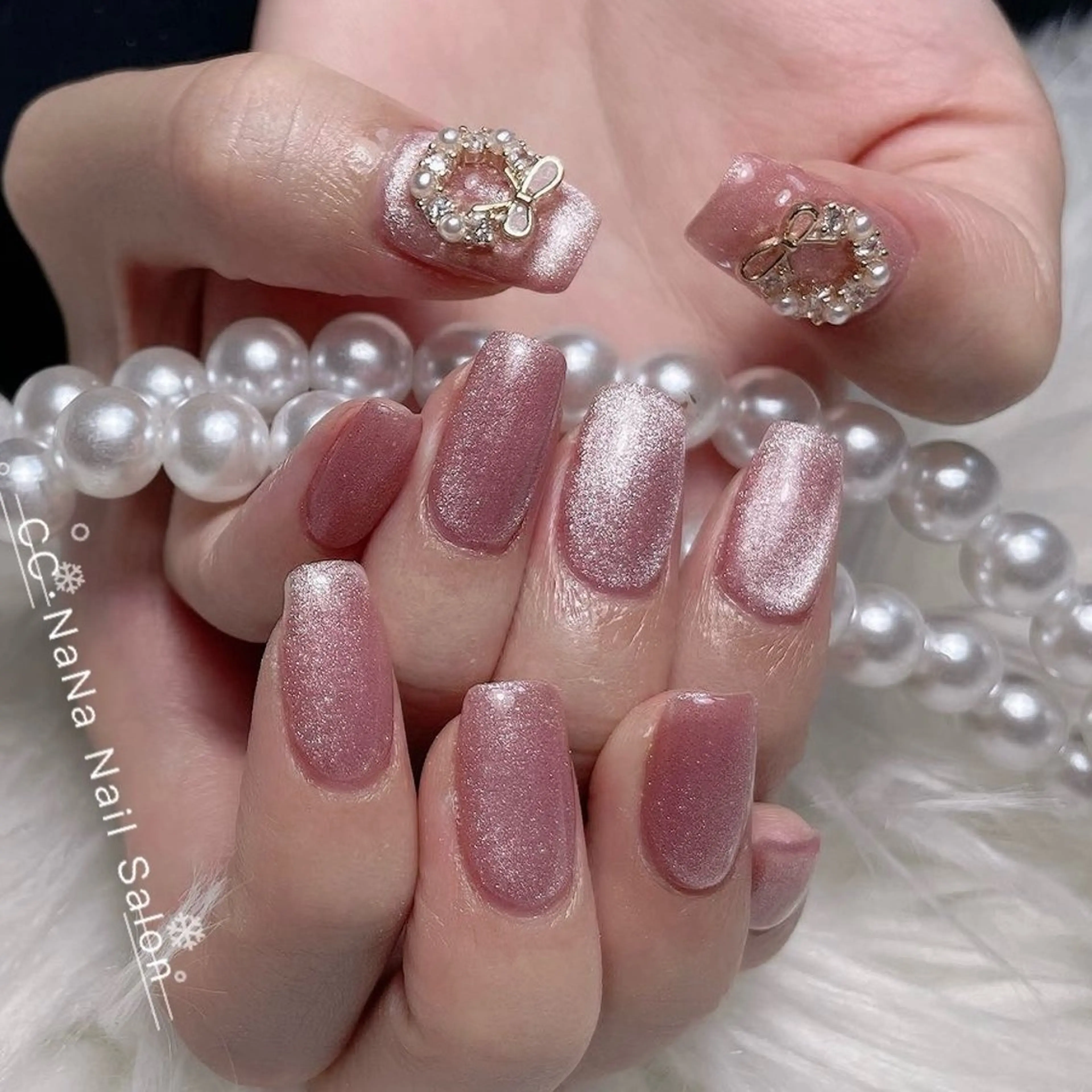 ネイル ハンドネイル 💎CC・NaNa 韓国風ネイル🌙Cのネイルデザイン