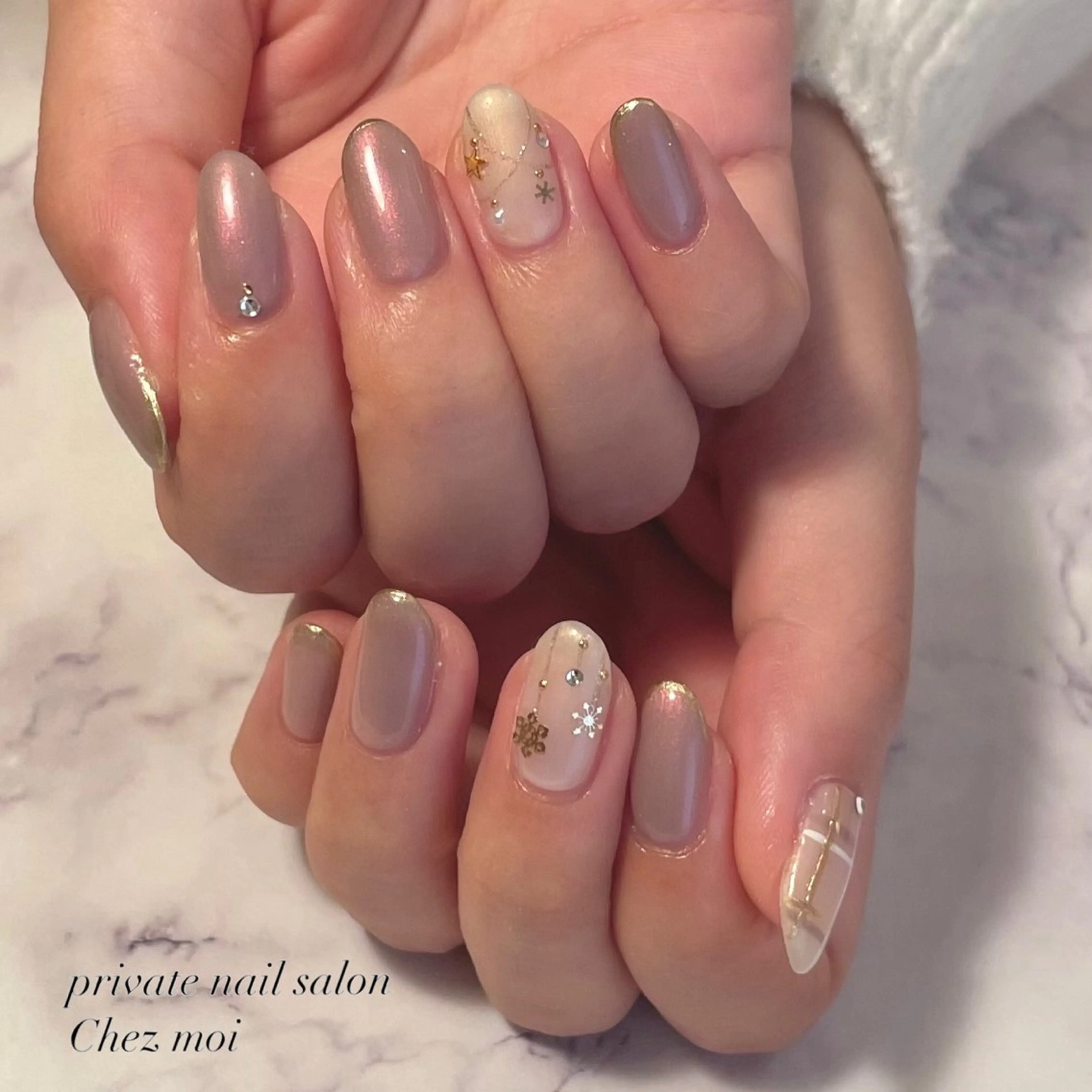 ネイル 冬ネイル クリスマス KOMINE TOMOKOのネイルデザイン