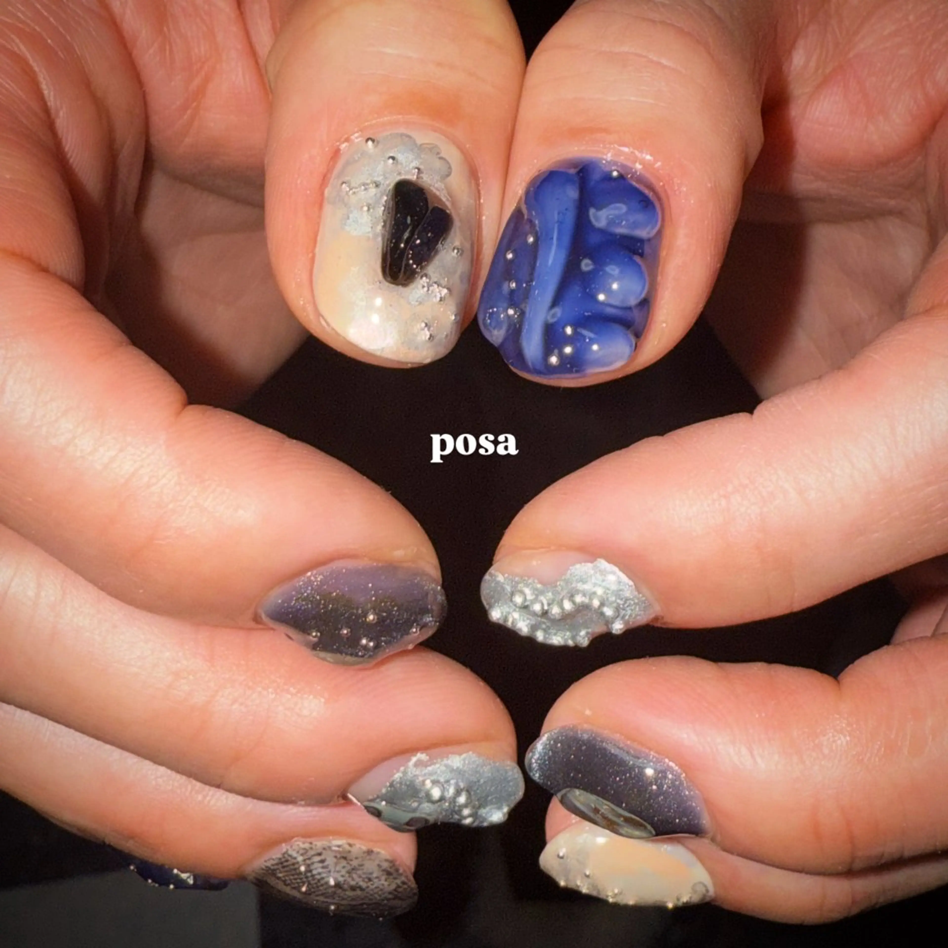 ネイル ニュアンスネイル シンプルネイル ハンドネイル posa nail モエミのネイルデザイン
