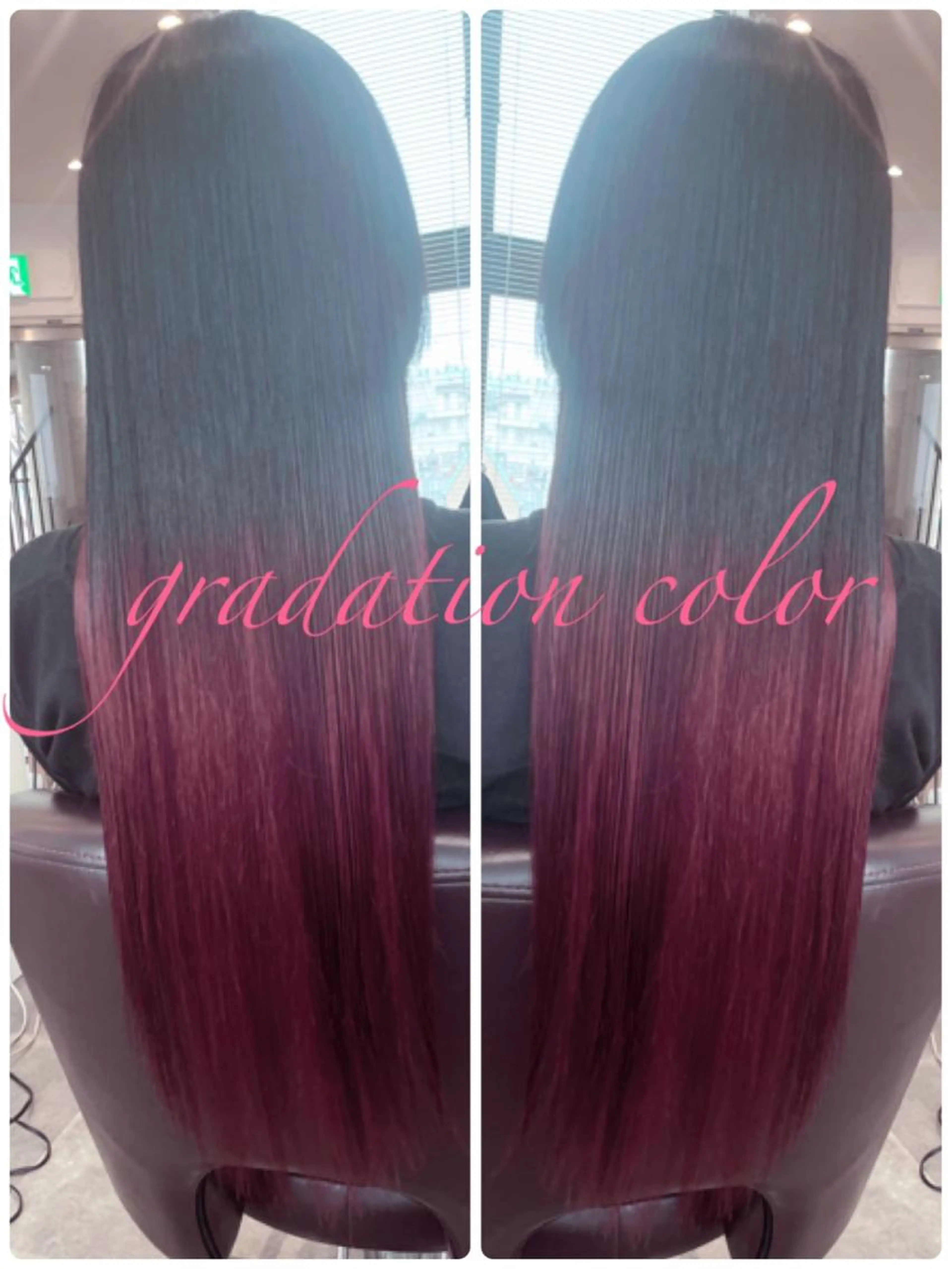 グラデーションカラー(ブリーチ込)ファイバープレックスをお使いの場合➕2000円になります。の写真