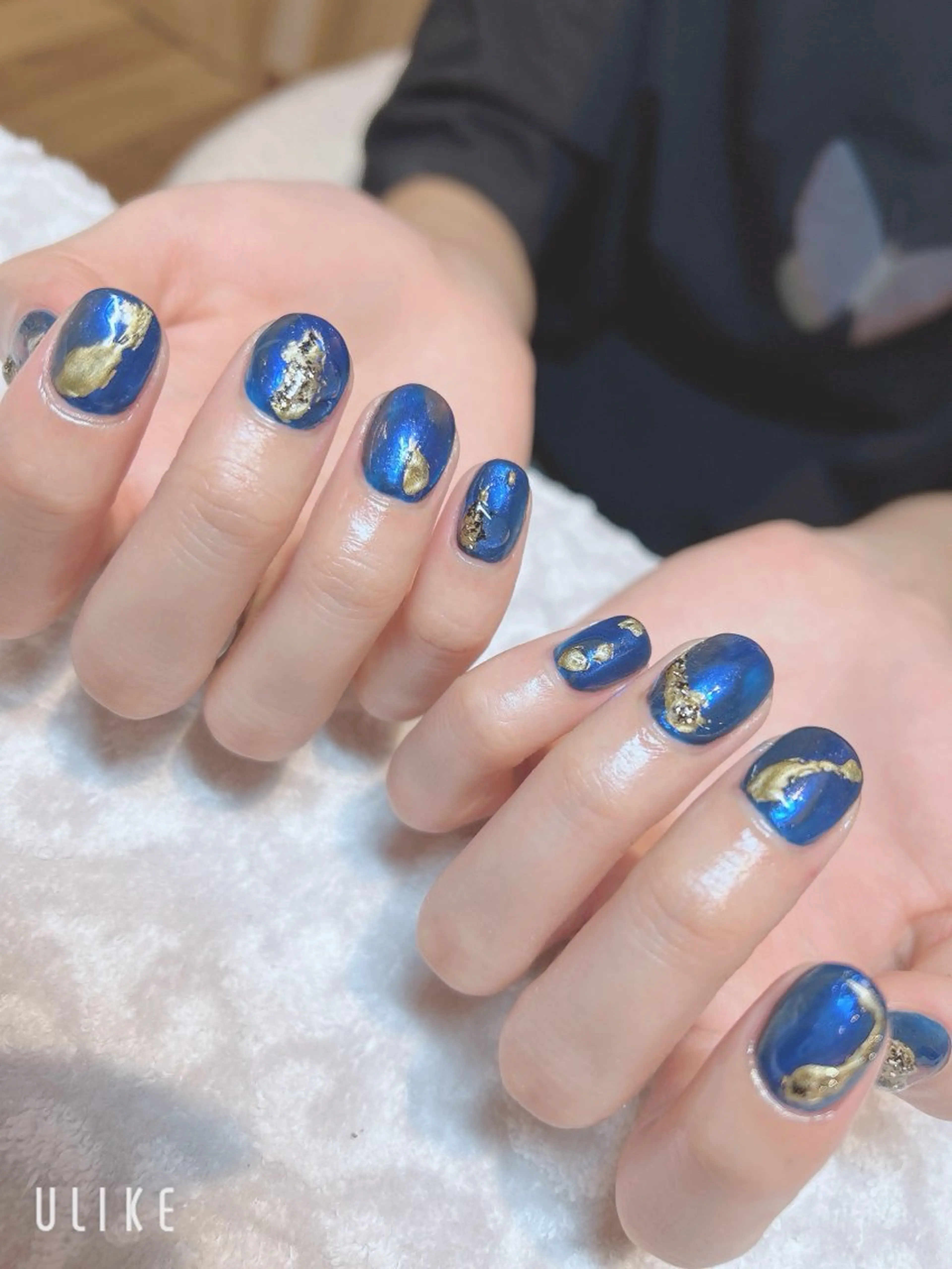 ネイル アートネイル オーロラネイル ブルー takamin._.nail所属・オーダーメイド専門 takamiのネイルデザイン