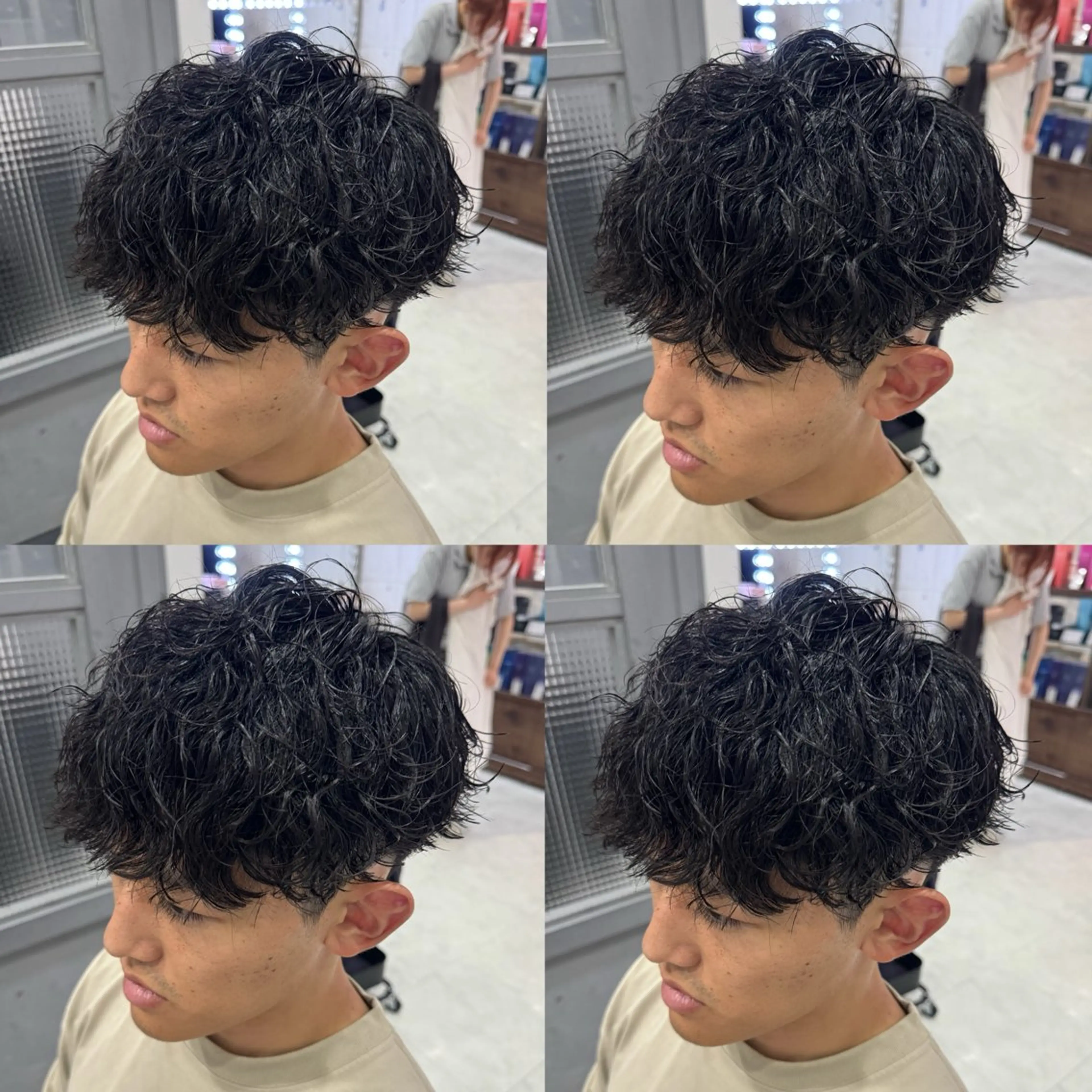 ミディアム パーマ カット パーマ トリートメント 🟣メンズパーマ 川端 永遠🟣のヘアスタイル