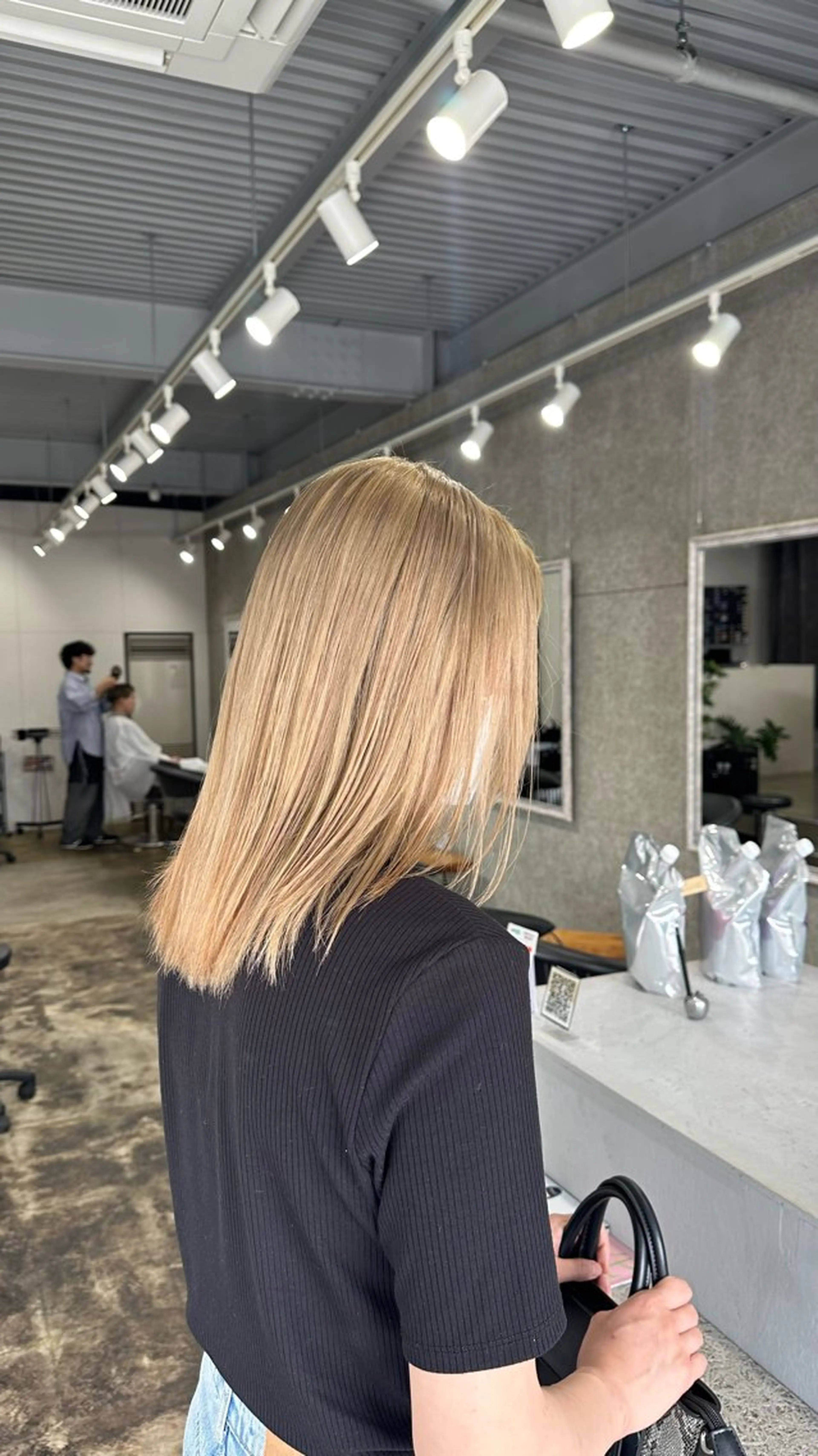 ミディアム ヘアカラー 岩間 萌々果/eimのヘアスタイル