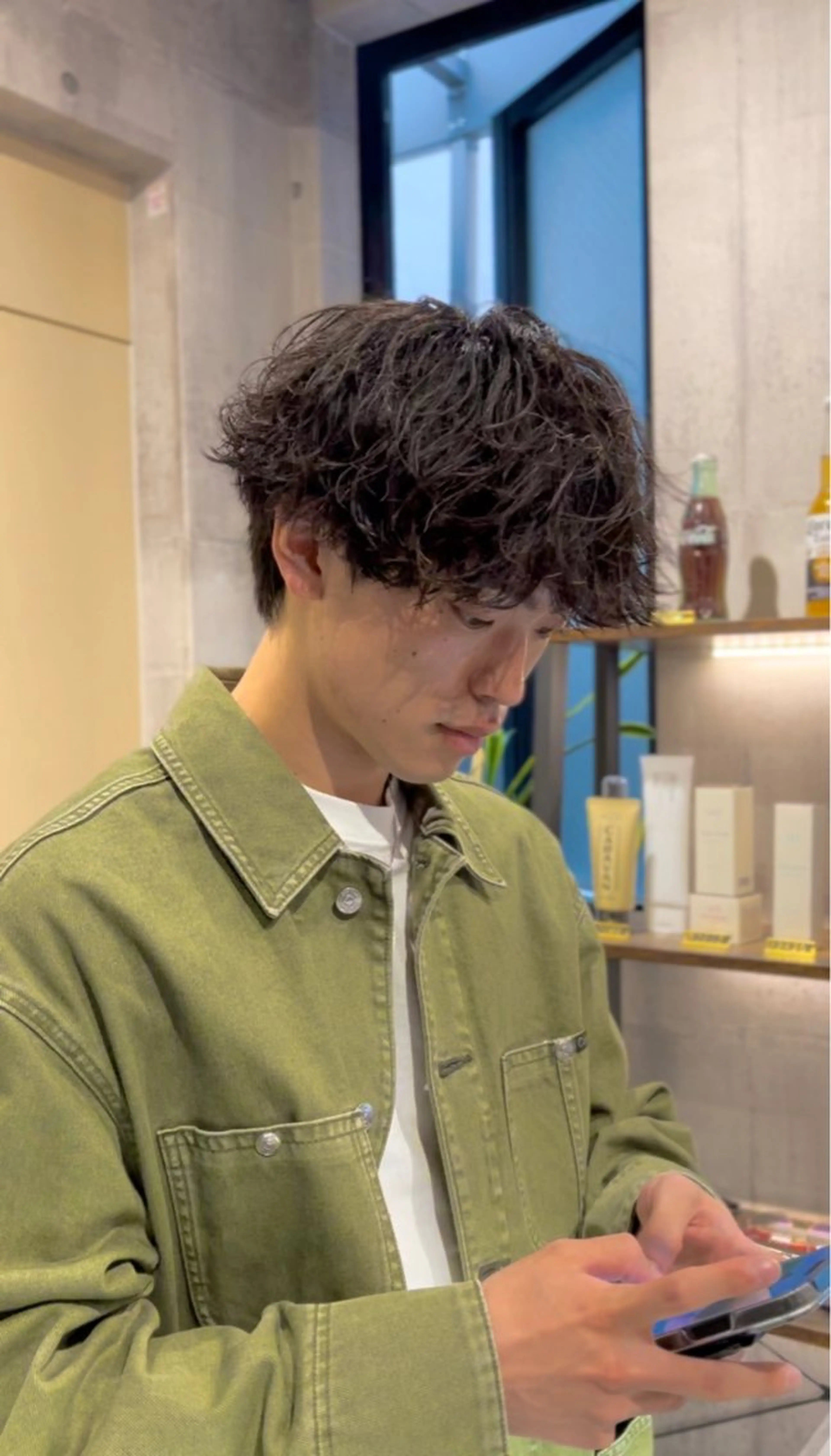 ミディアム パーマ カット パーマ 大阪/梅田/シャドウ パーマ/ノボリユウタのヘアスタイル