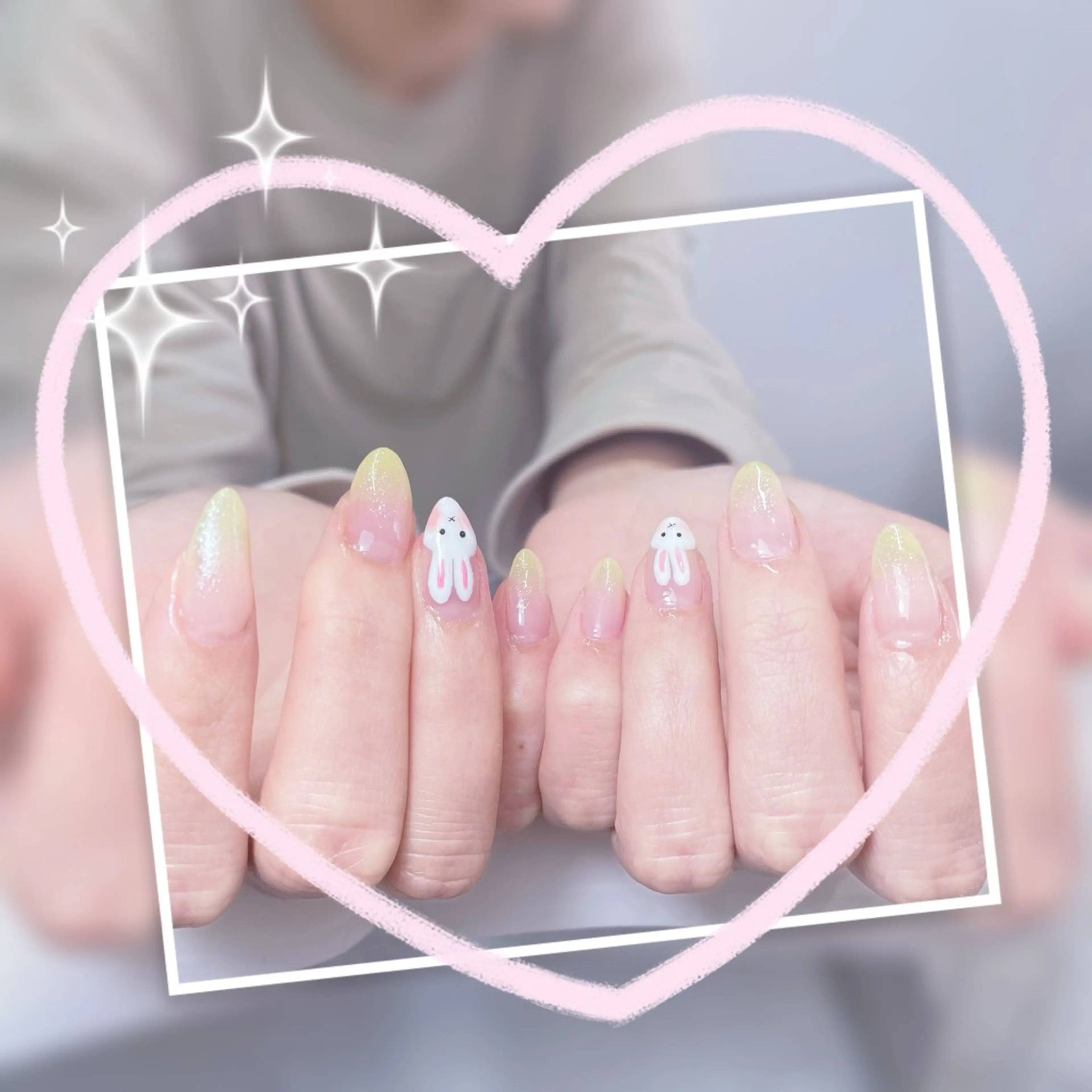 カラー グラデーションカラー ピンクカラー ハンドネイル AIN Nailのネイルデザイン