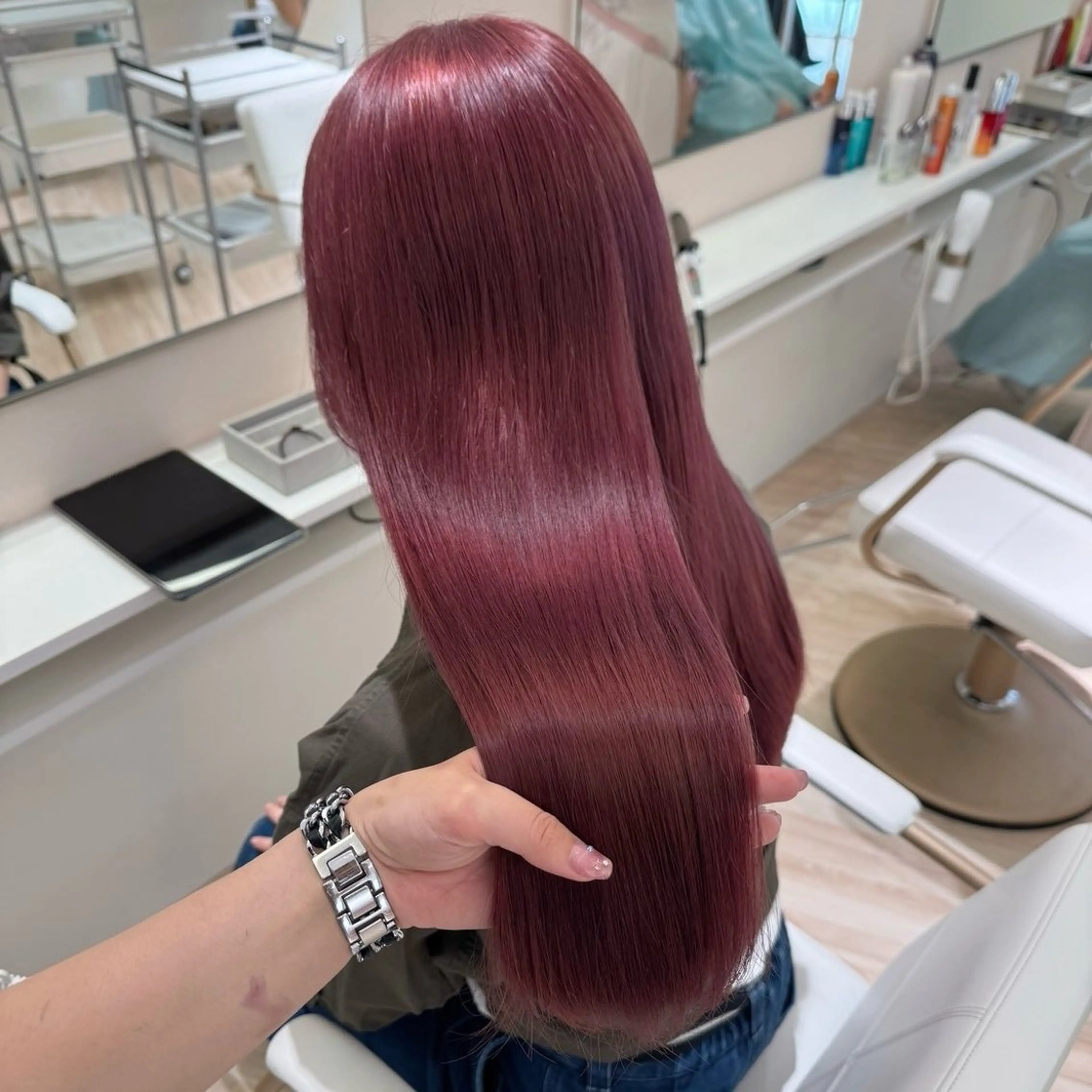 ロング カラー ヘアカラー Parve Mix 森 美遥🇰🇷🩶のヘアスタイル