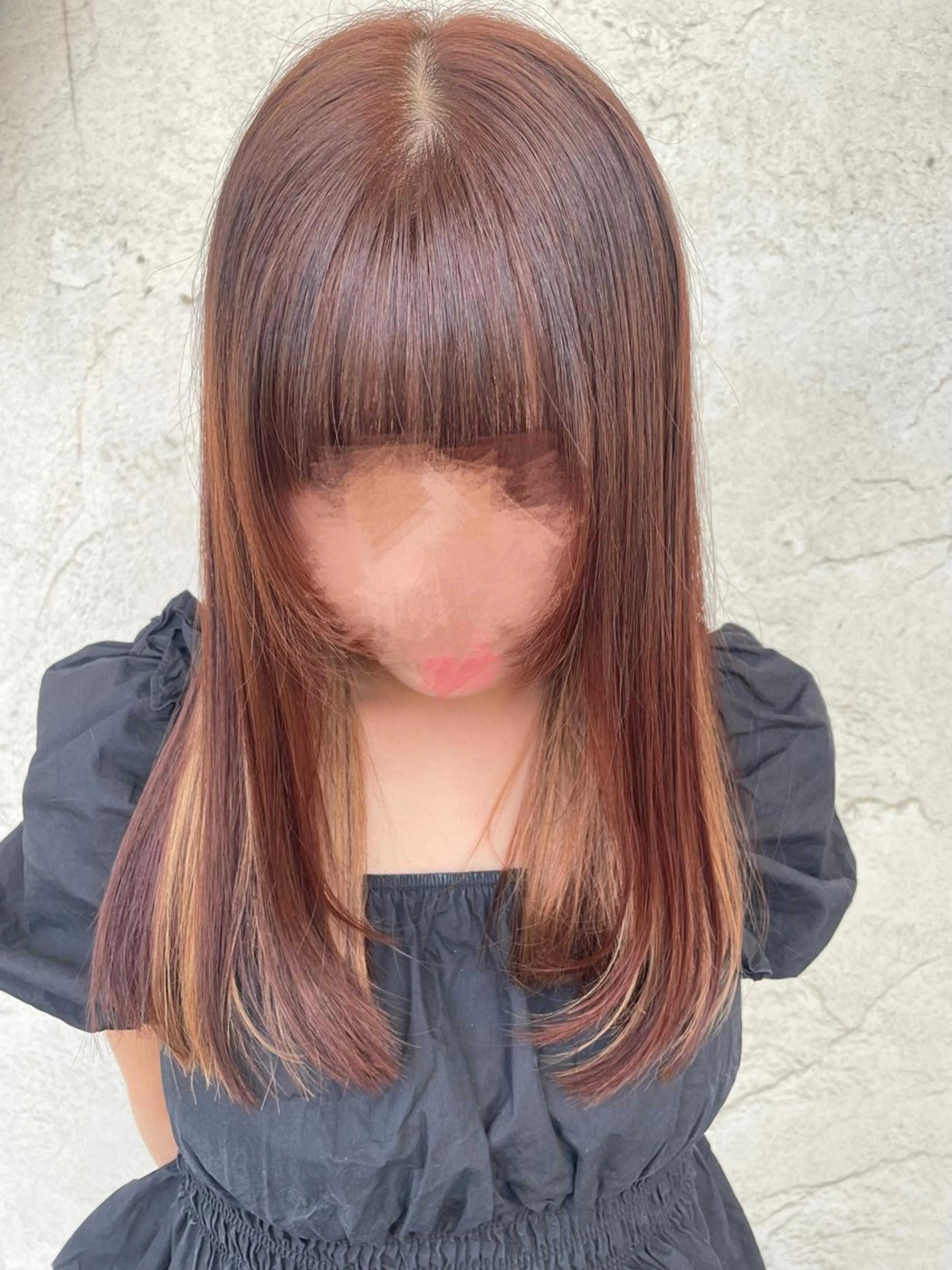 セミロング カラー レナ┊︎髪質改善 ┊︎シルクストレートのヘアスタイル