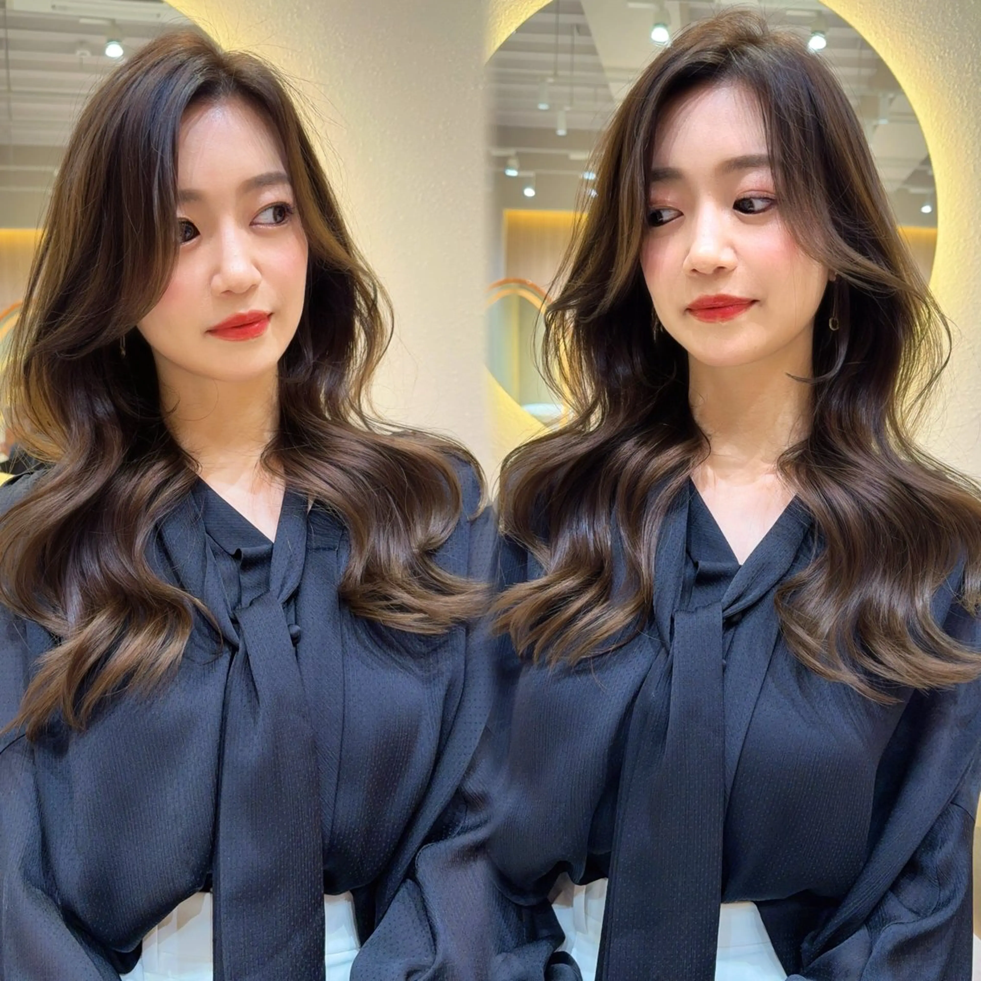 セミロング カラー カット ヘアカラー トリートメント 縮毛矯正✨🫧 レイヤー川村利幸のヘアスタイル