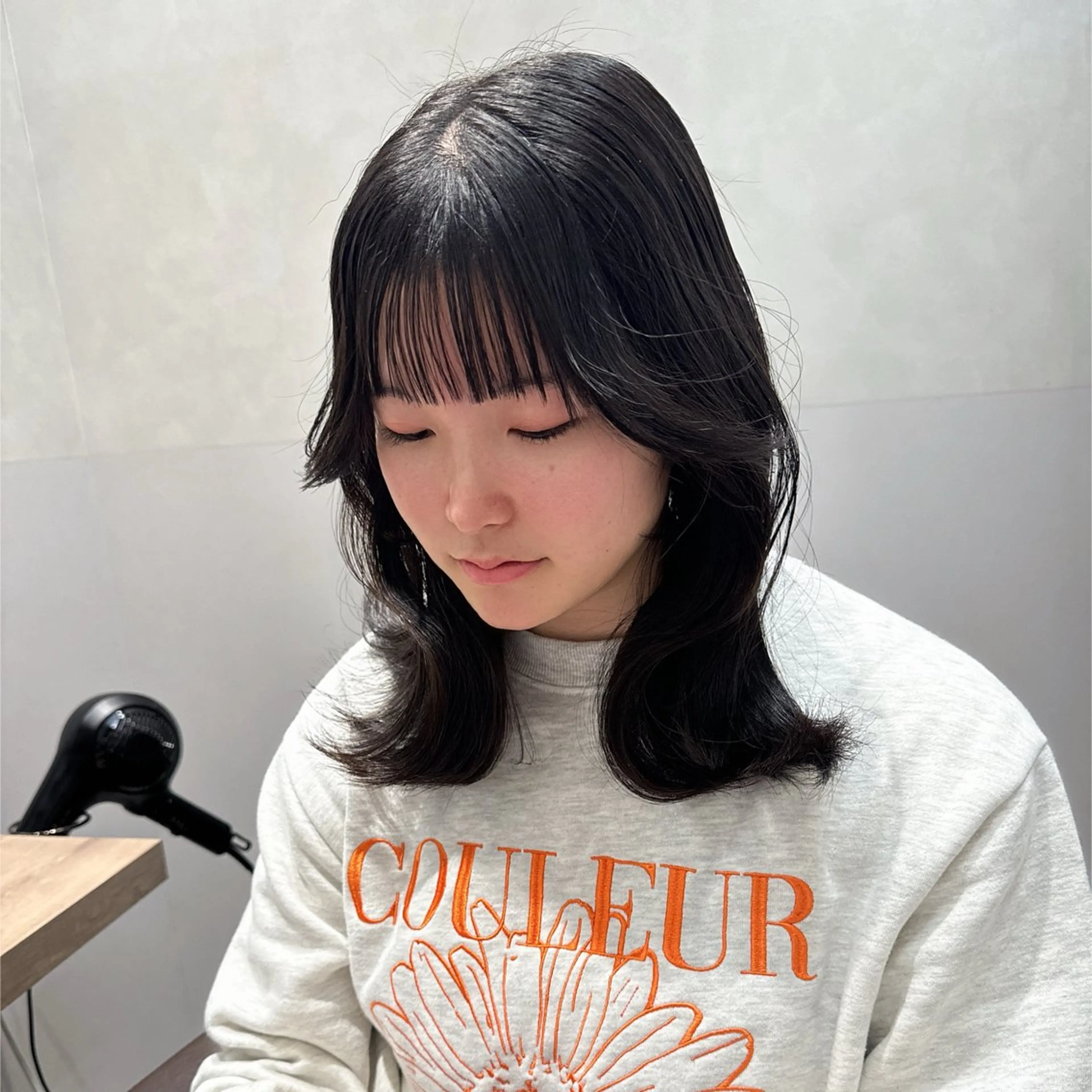 ミディアム くびれヘア 韓国風ヘア カット 森 隆秀/韓国ヘアのヘアスタイル