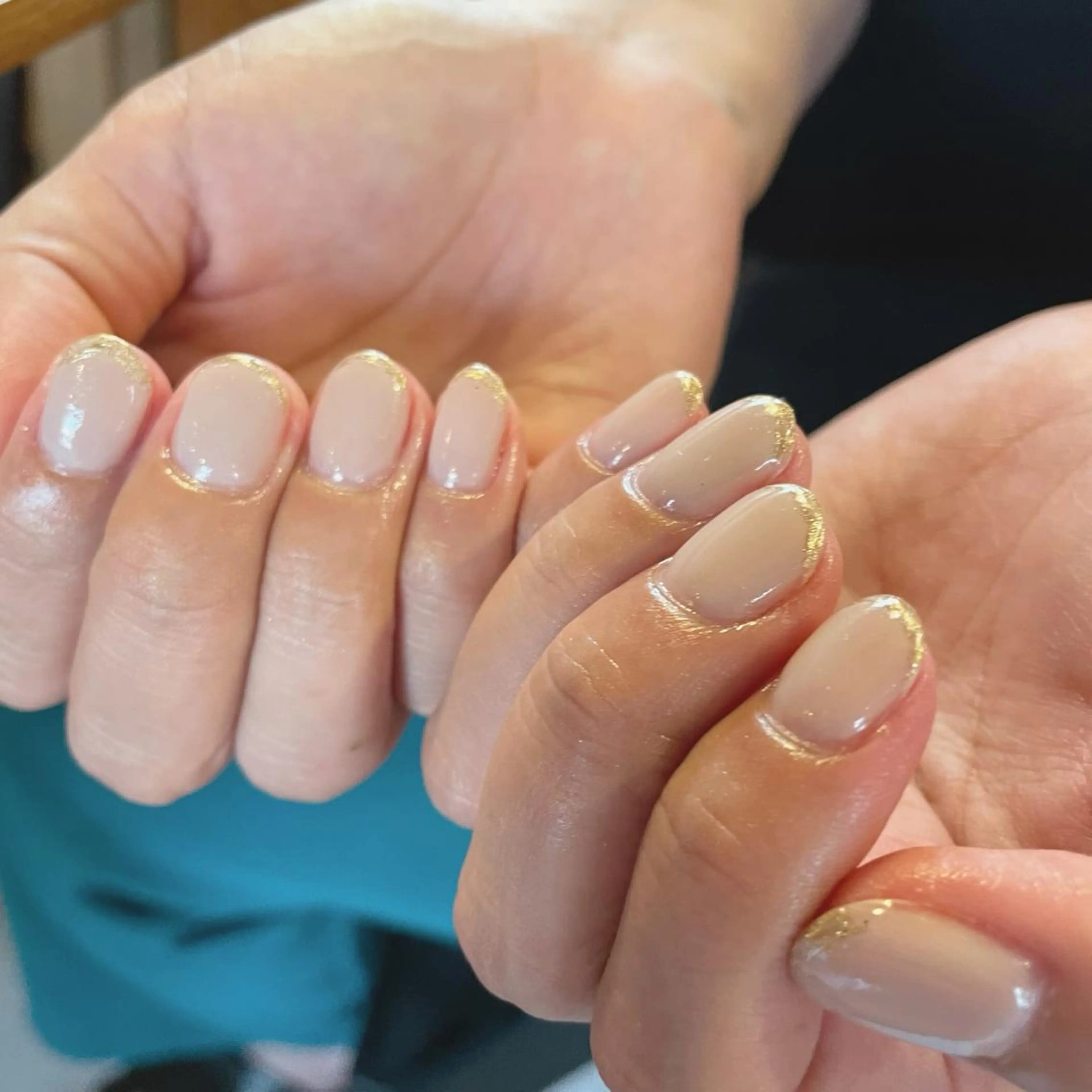 ネイル フレンチネイル ラメ(グリッター) シンプルネイル ハンドネイル Nail Salon eniのネイルデザイン