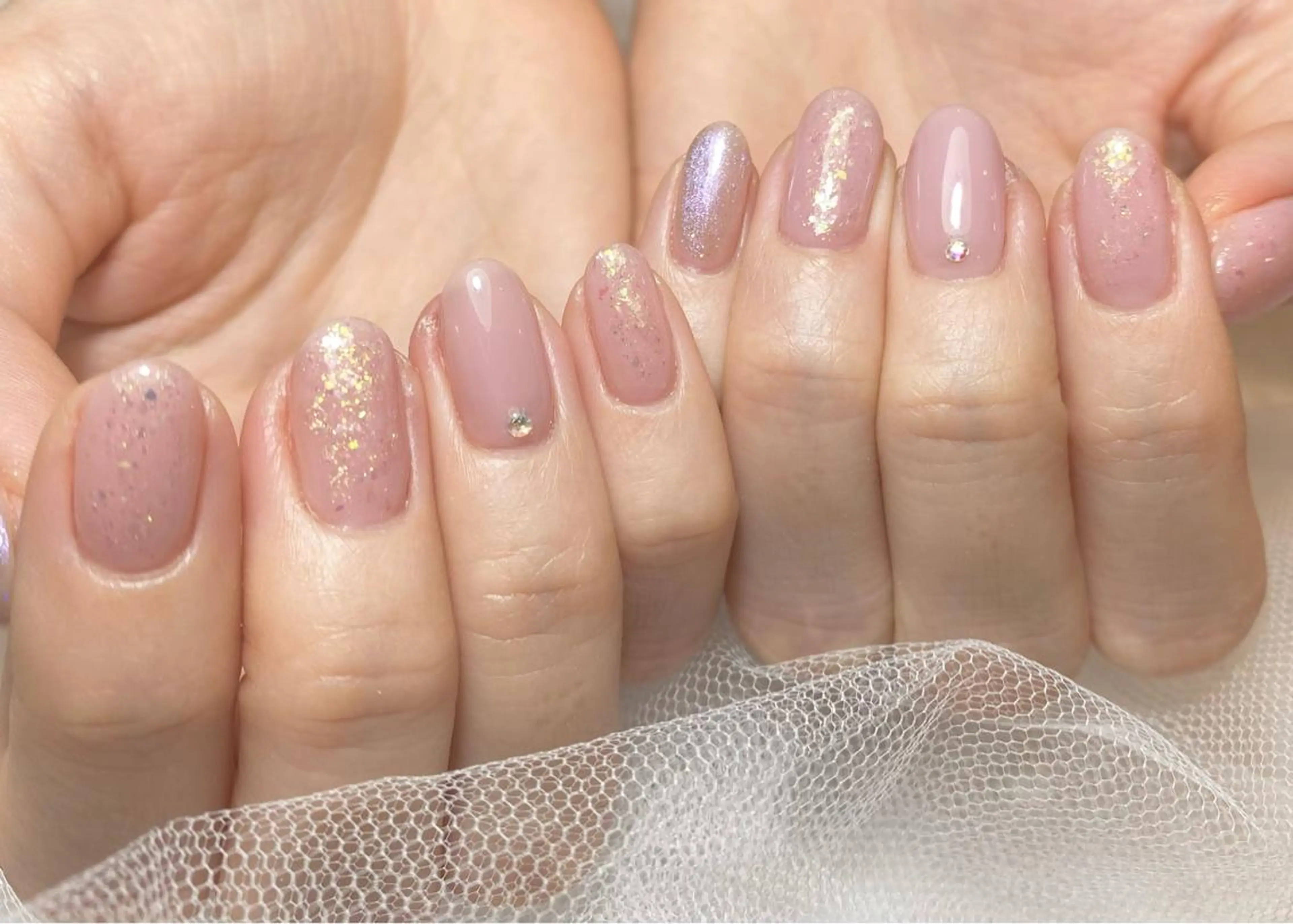 ネイル オーロラネイル キラキラネイル ラメ(グリッター) マグネットネイル ワンカラーネイル ハンドネイル Lovin _ryukaのネイルデザイン