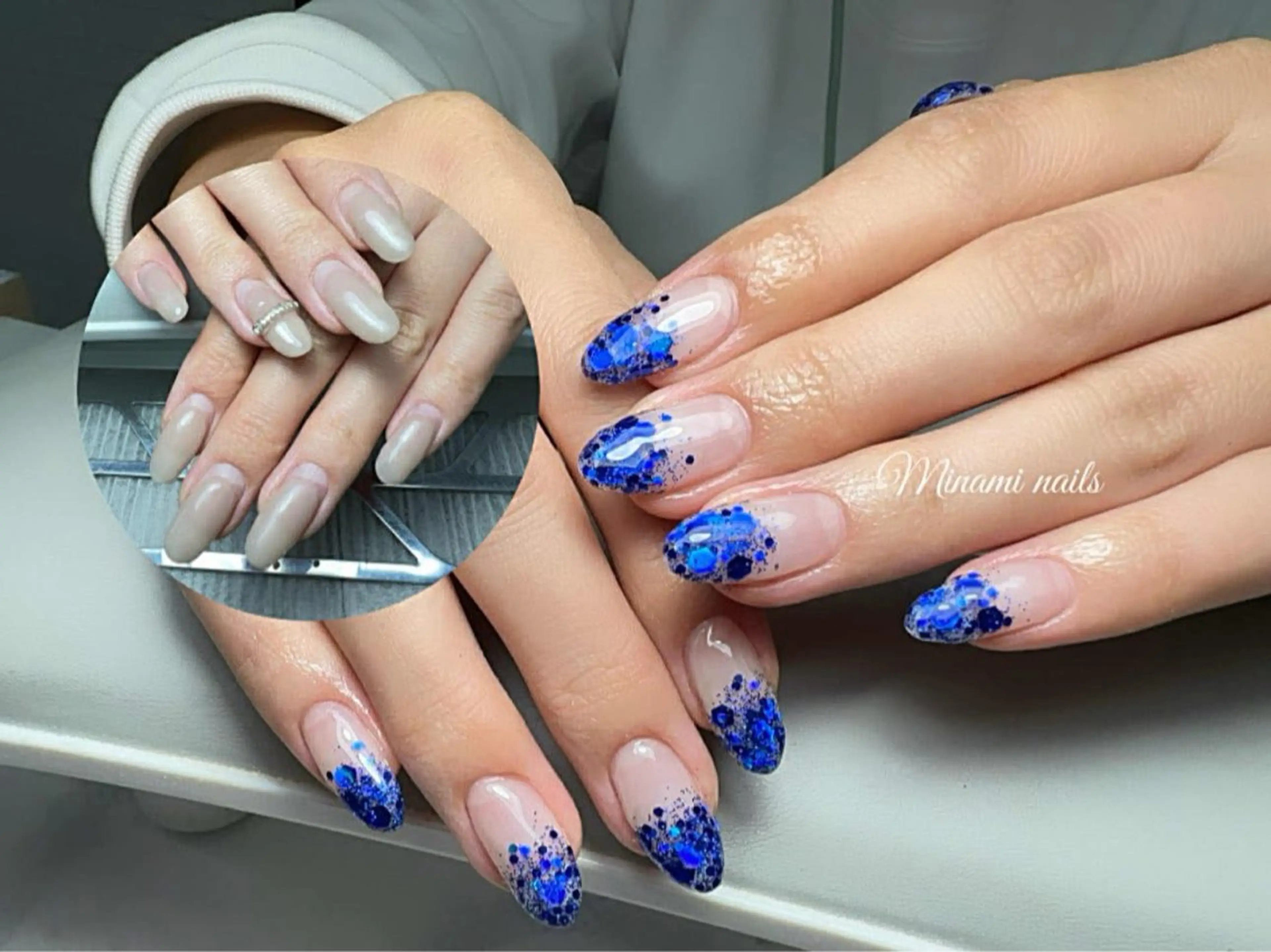 ネイル アートネイル オーロラネイル ガーリー キラキラネイル 韓国ネイル Minami Nailsのネイルデザイン