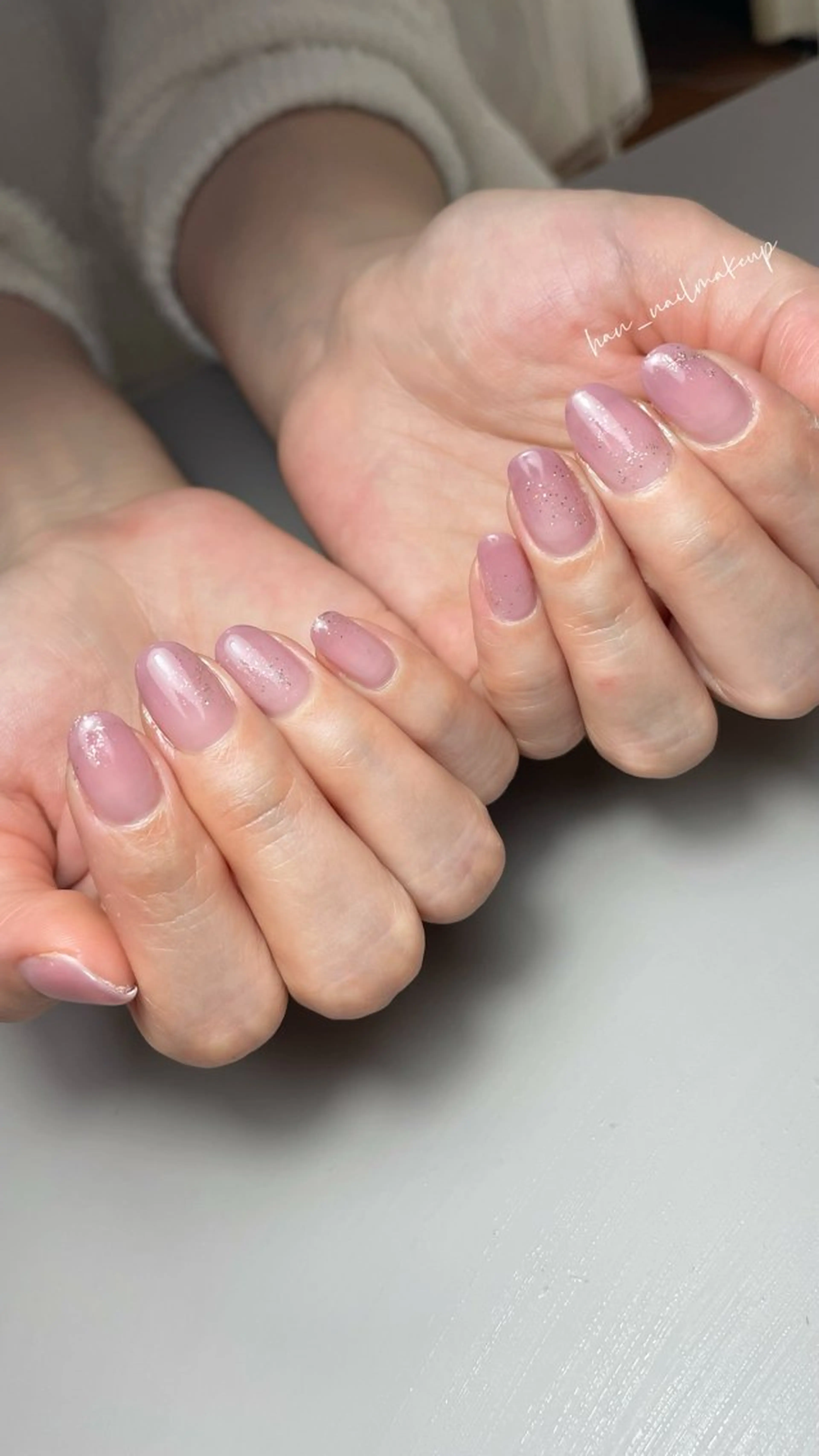 ネイル ラメ(グリッター) ワンカラーネイル ハンドネイル Himari Nail Salonのネイルデザイン