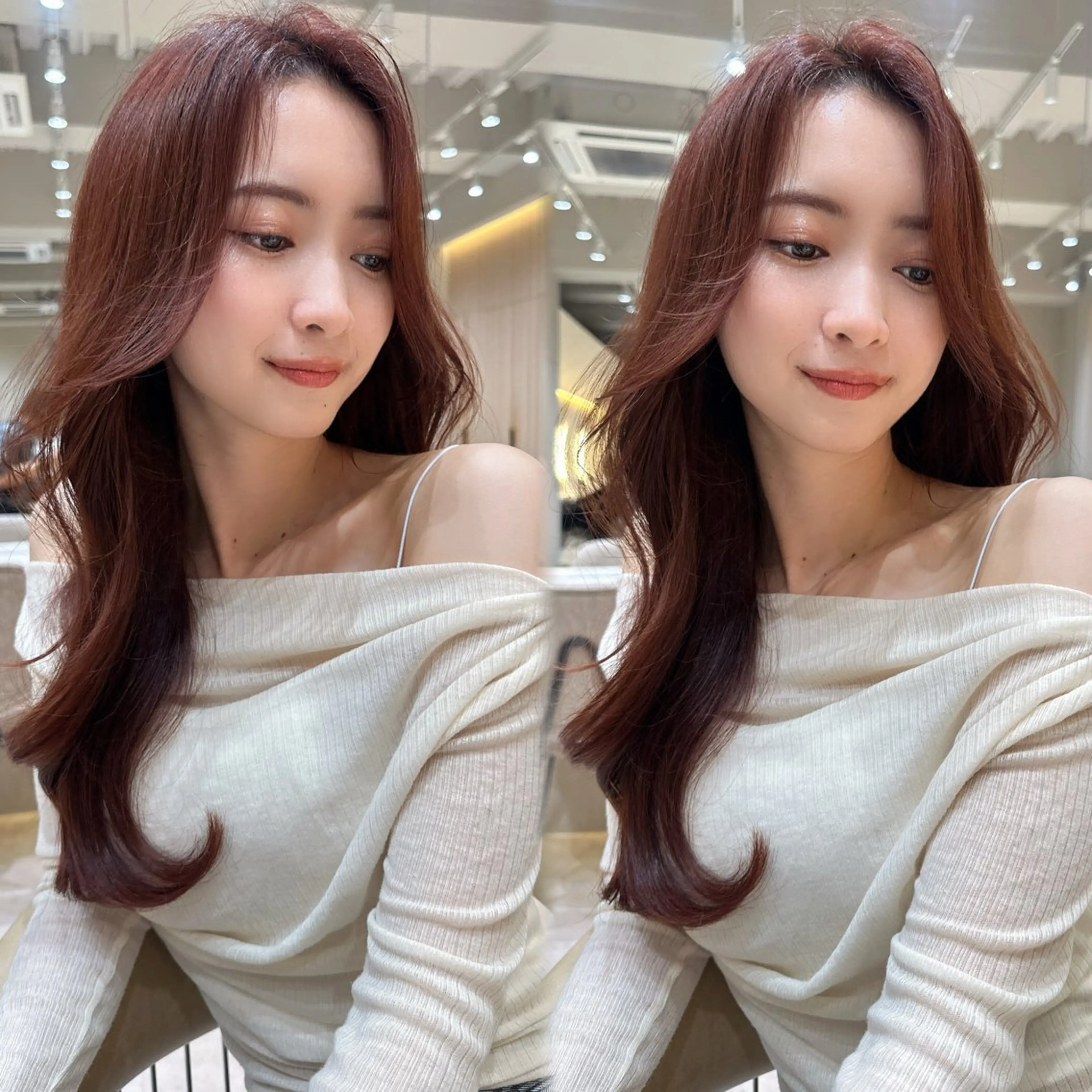 セミロング カラー カット ヘアカラー トリートメント レイヤー❣️縮毛矯 川村利幸のヘアスタイル