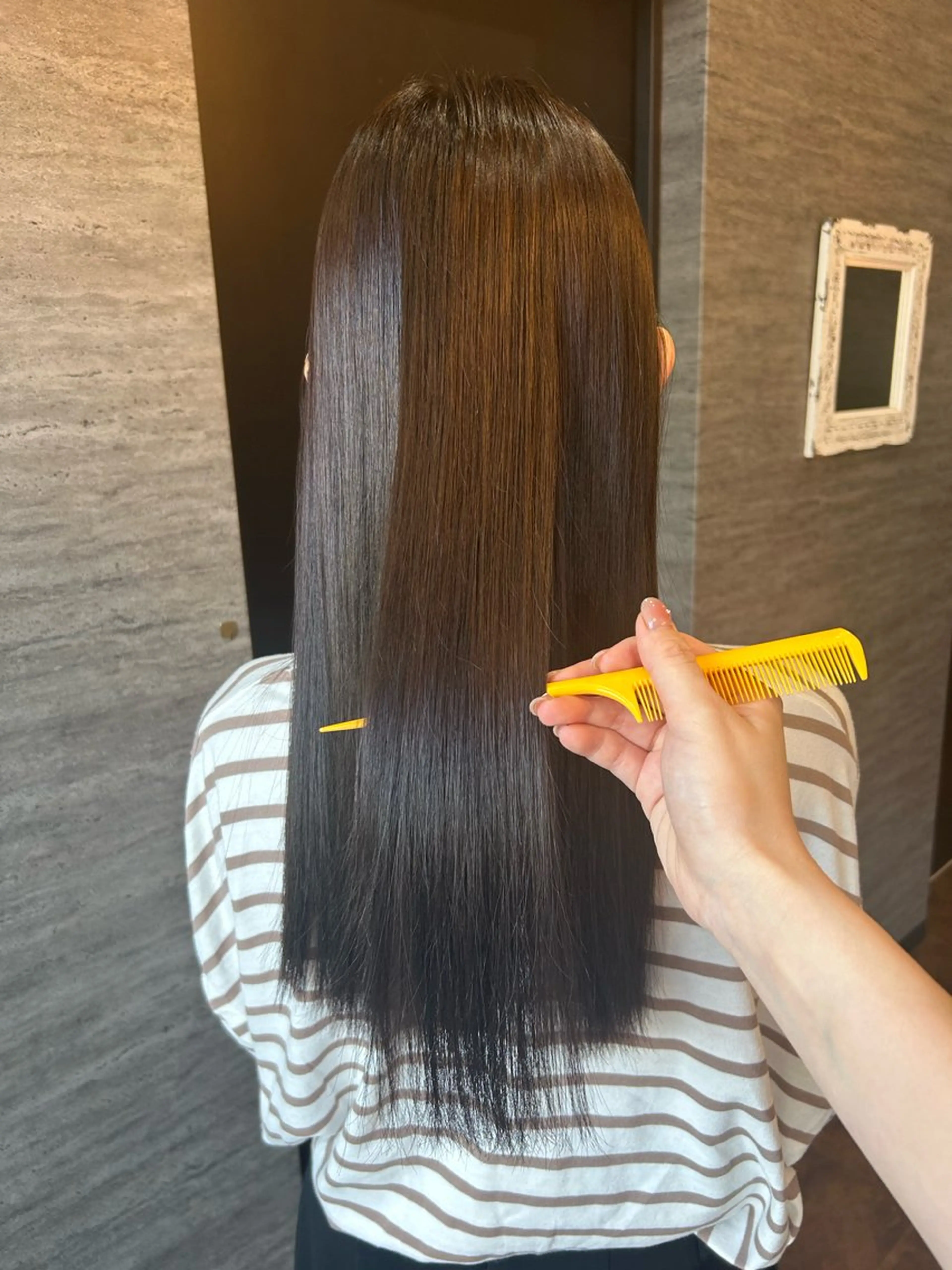 ロング 縮毛矯正 NAHO 🩵 透明感カラー🫧のヘアスタイル