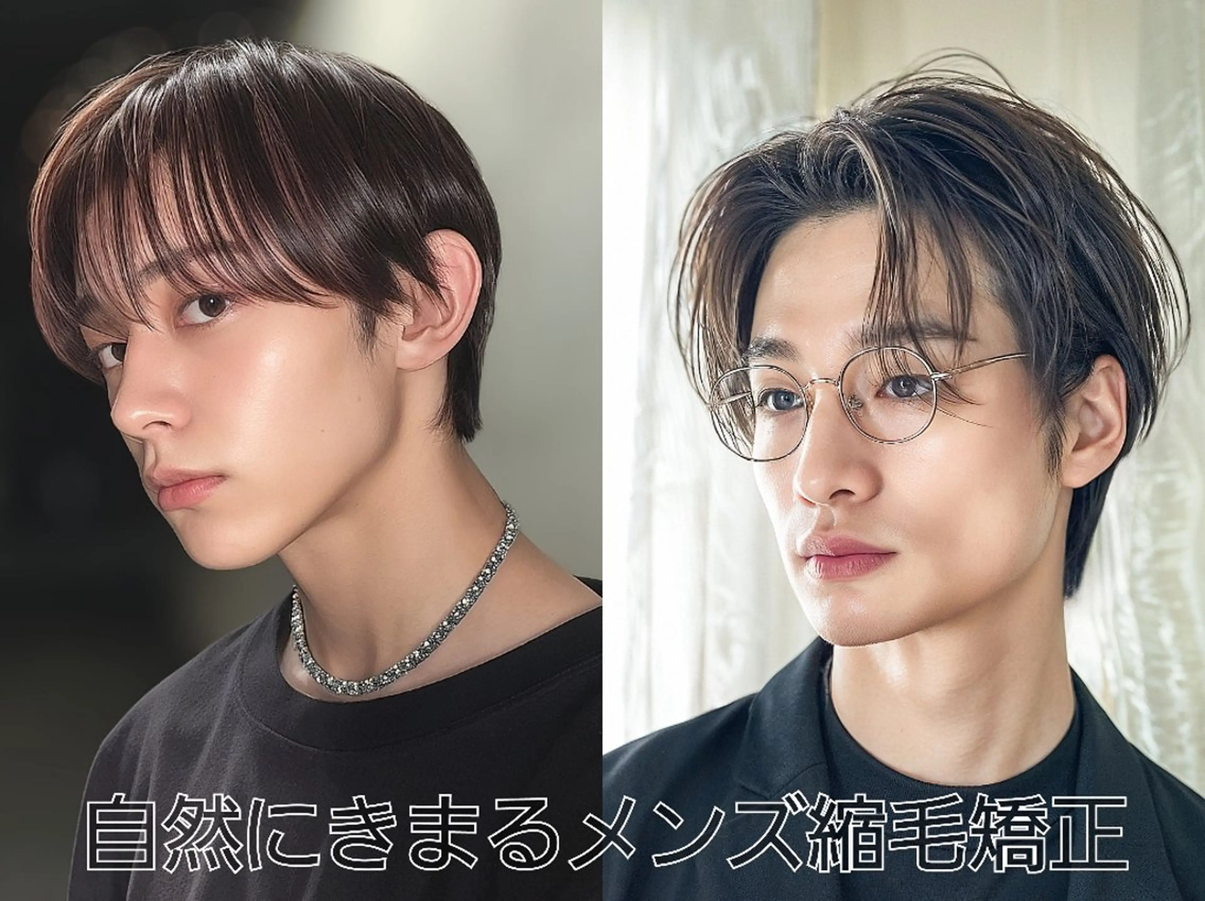 メンズ縮毛矯正+カット+トリートメントの写真