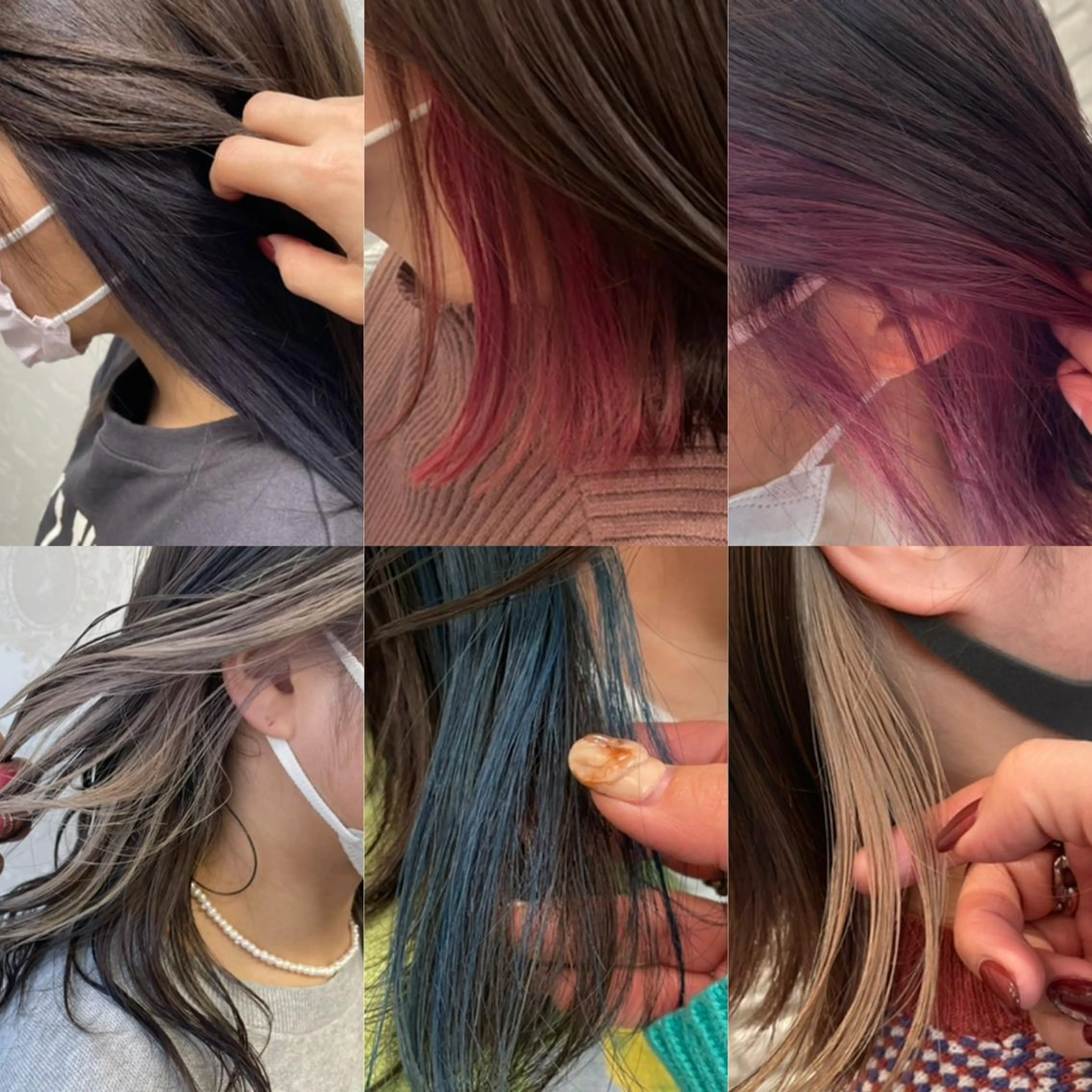 ミディアム カラー ミストバング イヤリングカラー  フェイスフレーミング erina💖 CLUTCH天王寺のヘアスタイル