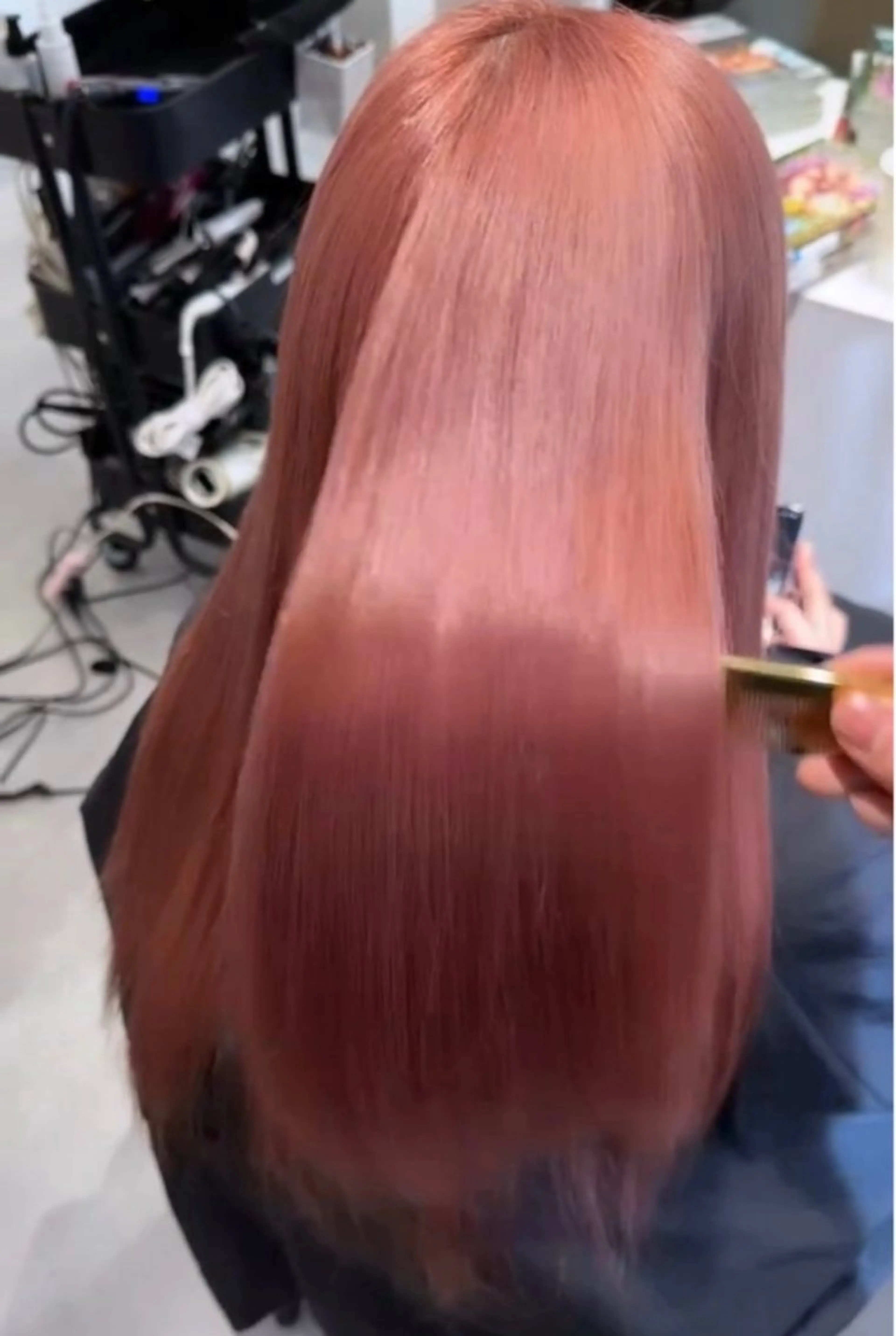 セミロング 縮毛矯正 トリートメント 🩵ブリーチ矯正 HIDE🩵のヘアスタイル