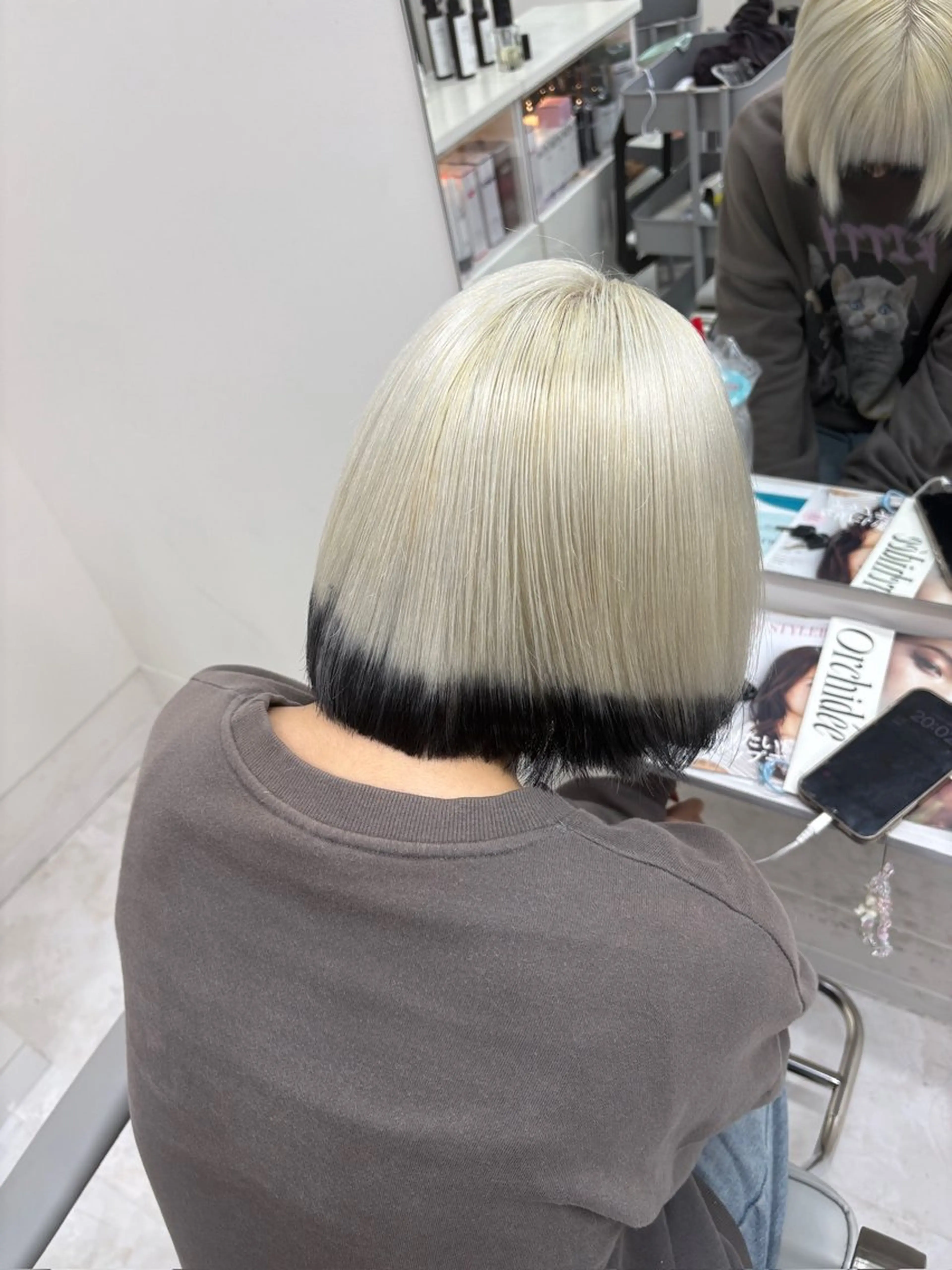 ミディアム アッシュ アッシュグレー ピンクブラウン 髪質改善 タンバルモリ ヘアカラー トリートメント 【美髪ハイトーン】 髪質改善/大和🎀のヘアスタイル
