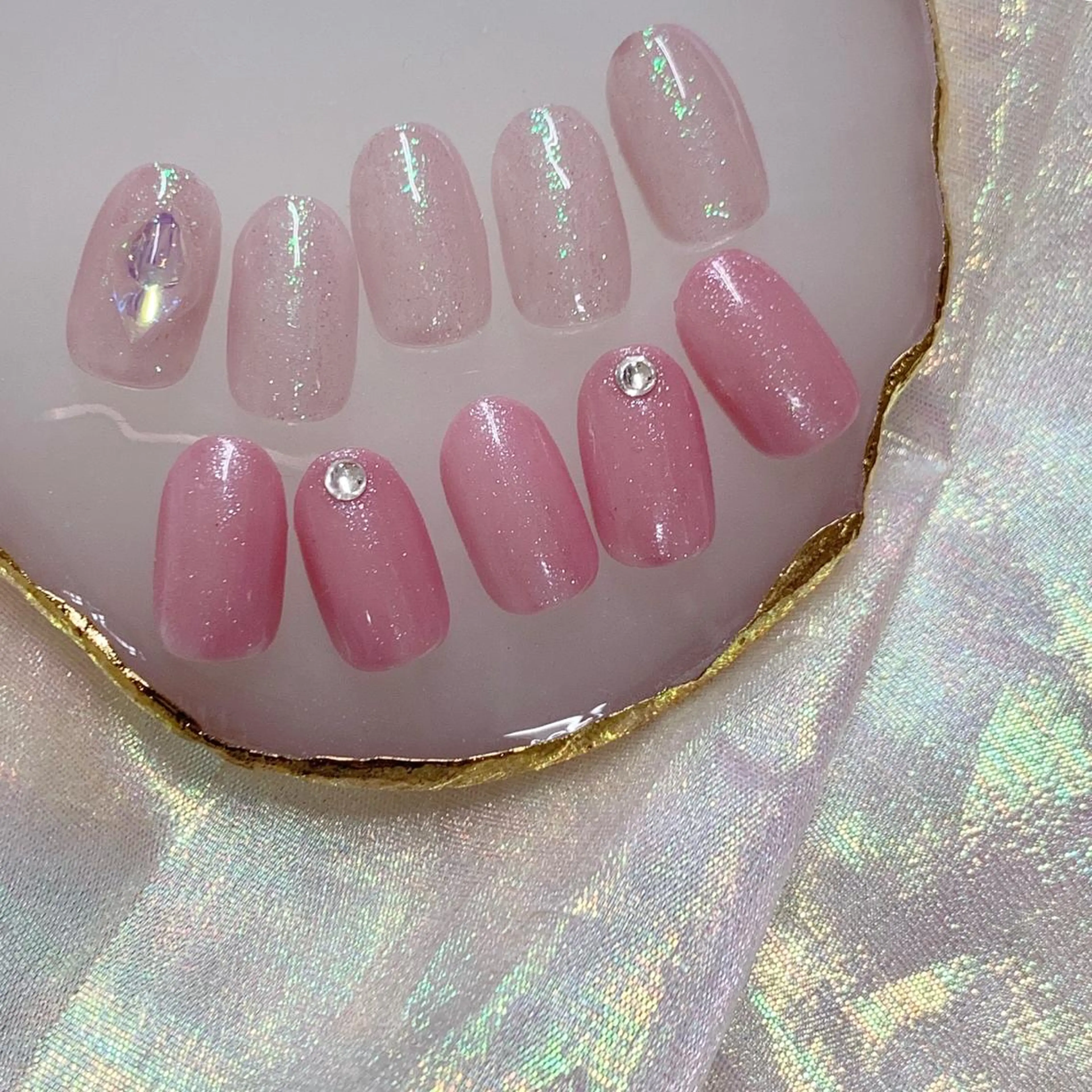 ネイル ラメ(グリッター) ワンカラーネイル Kanon 🤍のネイルデザイン