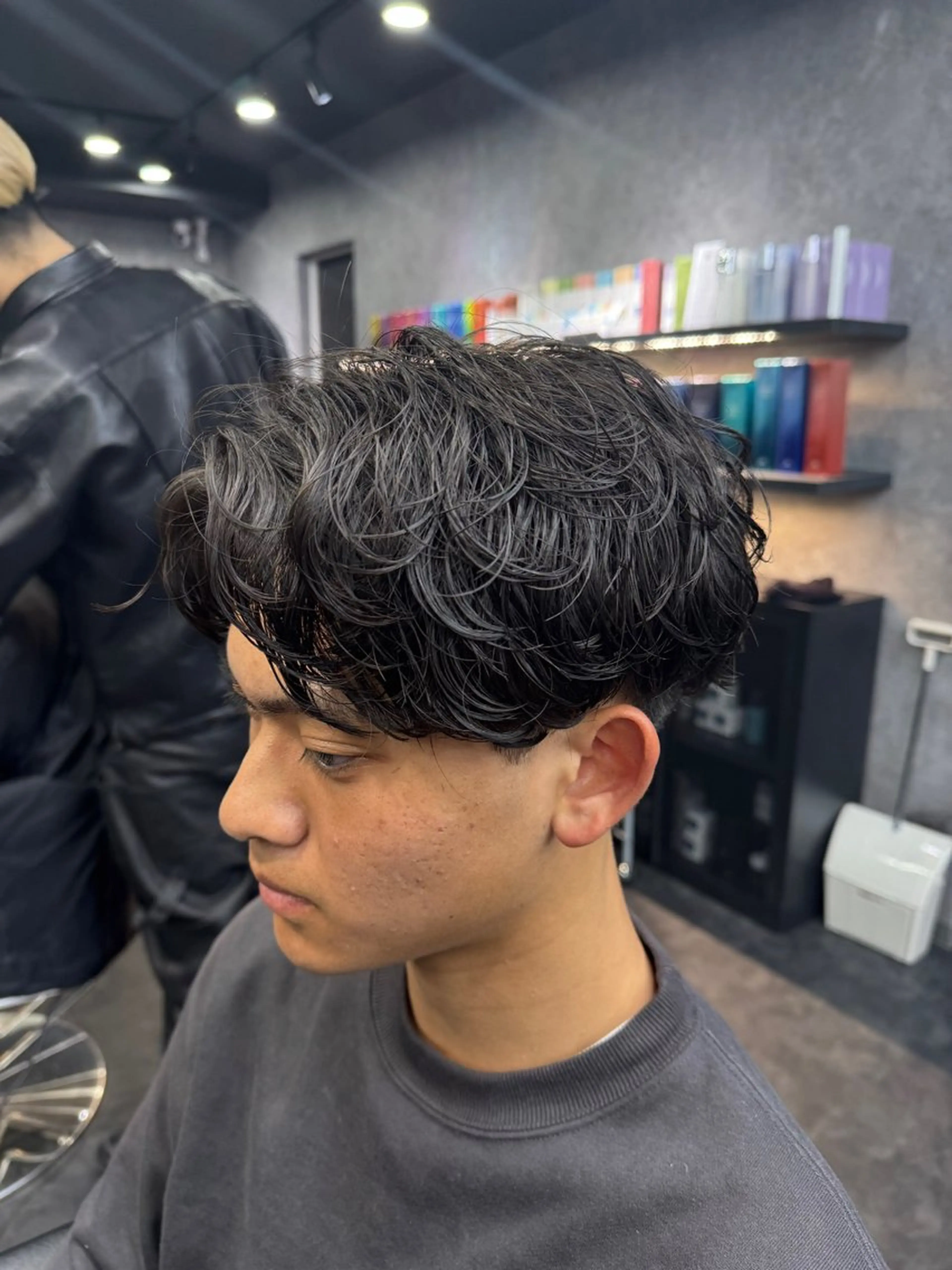 パーマ メンズ カット パーマ 深野 ちさとのヘアスタイル