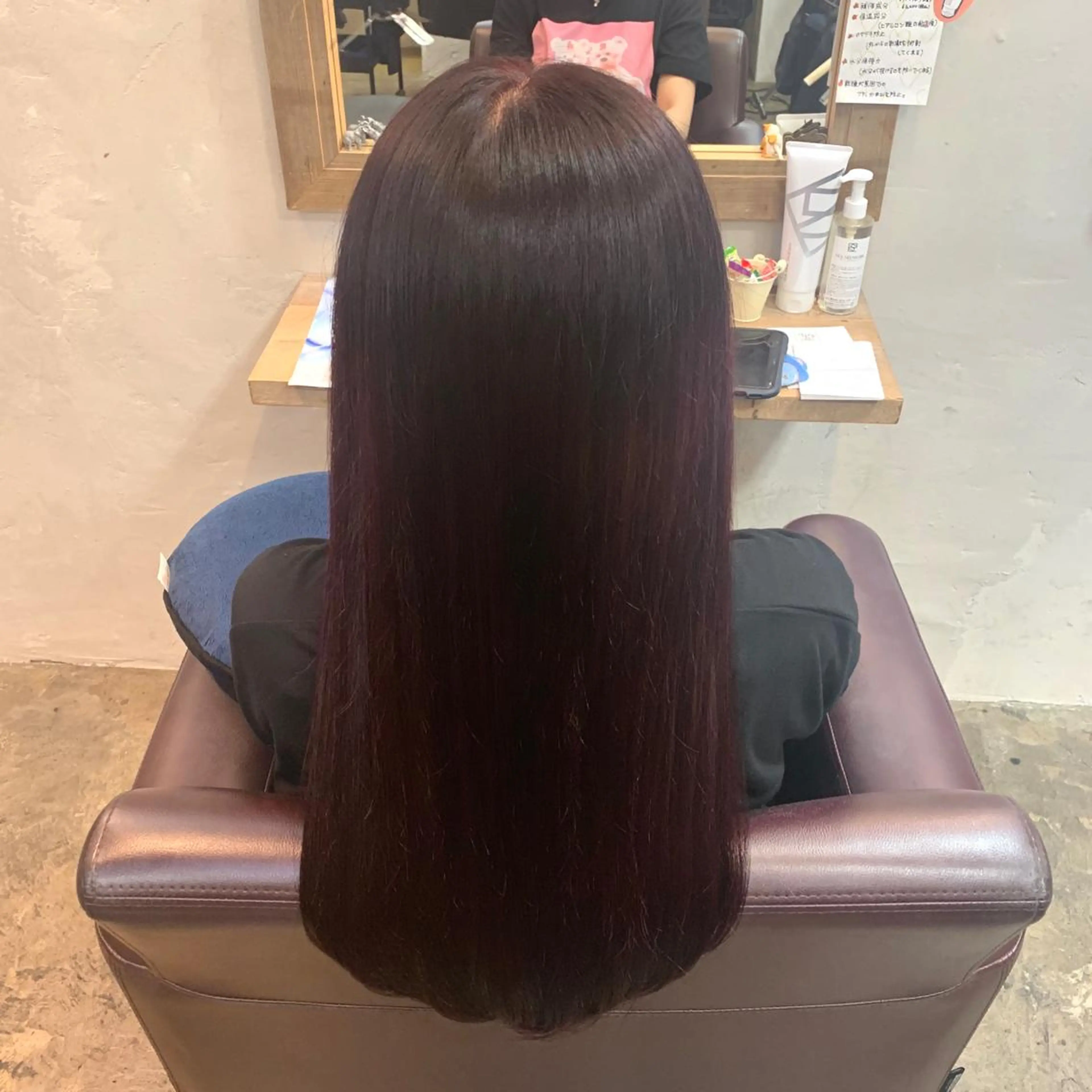 ロング カラー パープルカラー 💎耳ツボジュエリー 髪質改善🌙土屋桃佳のヘアスタイル