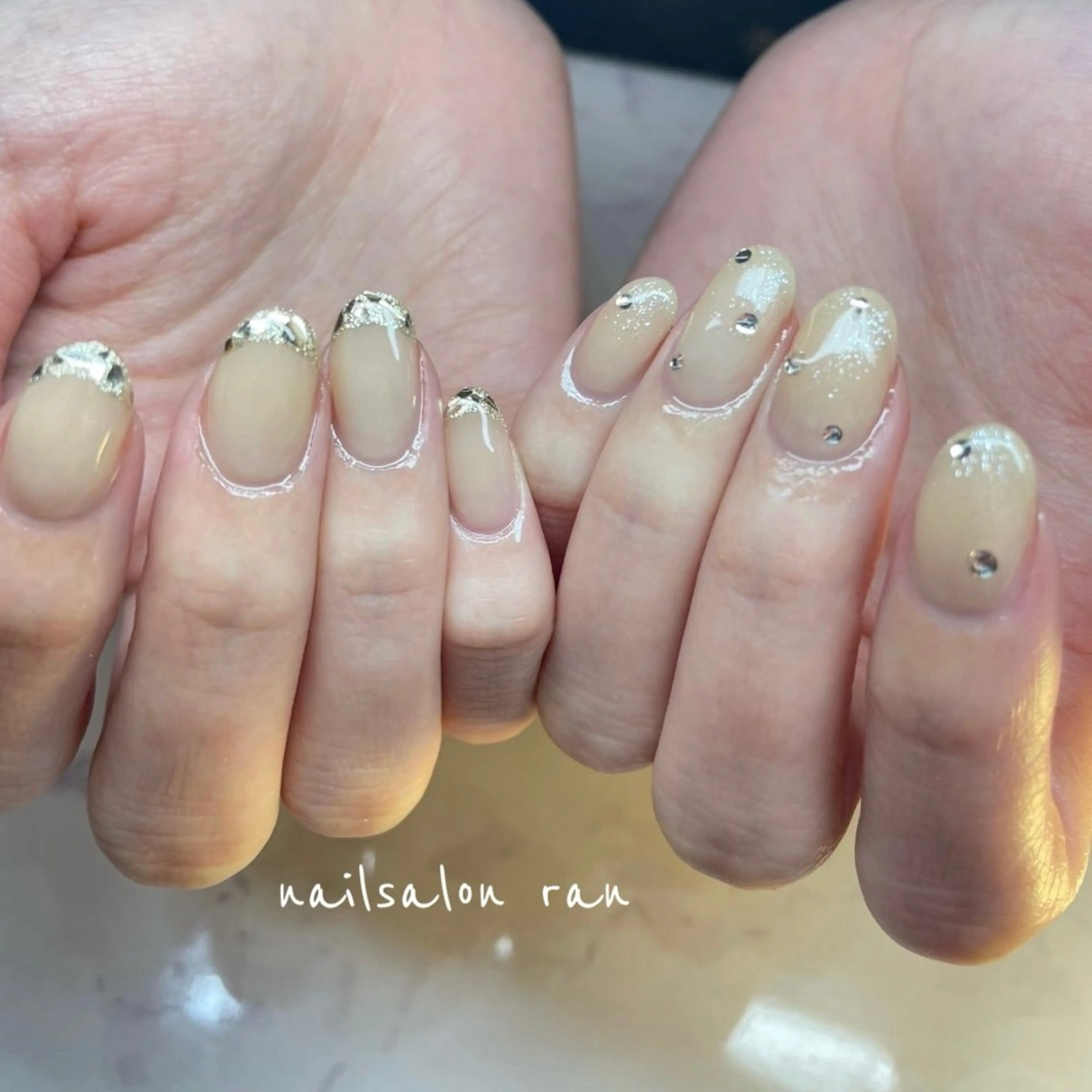 ネイル フレンチネイル ハンドネイル ハンドケア nailsalon ranのネイルデザイン