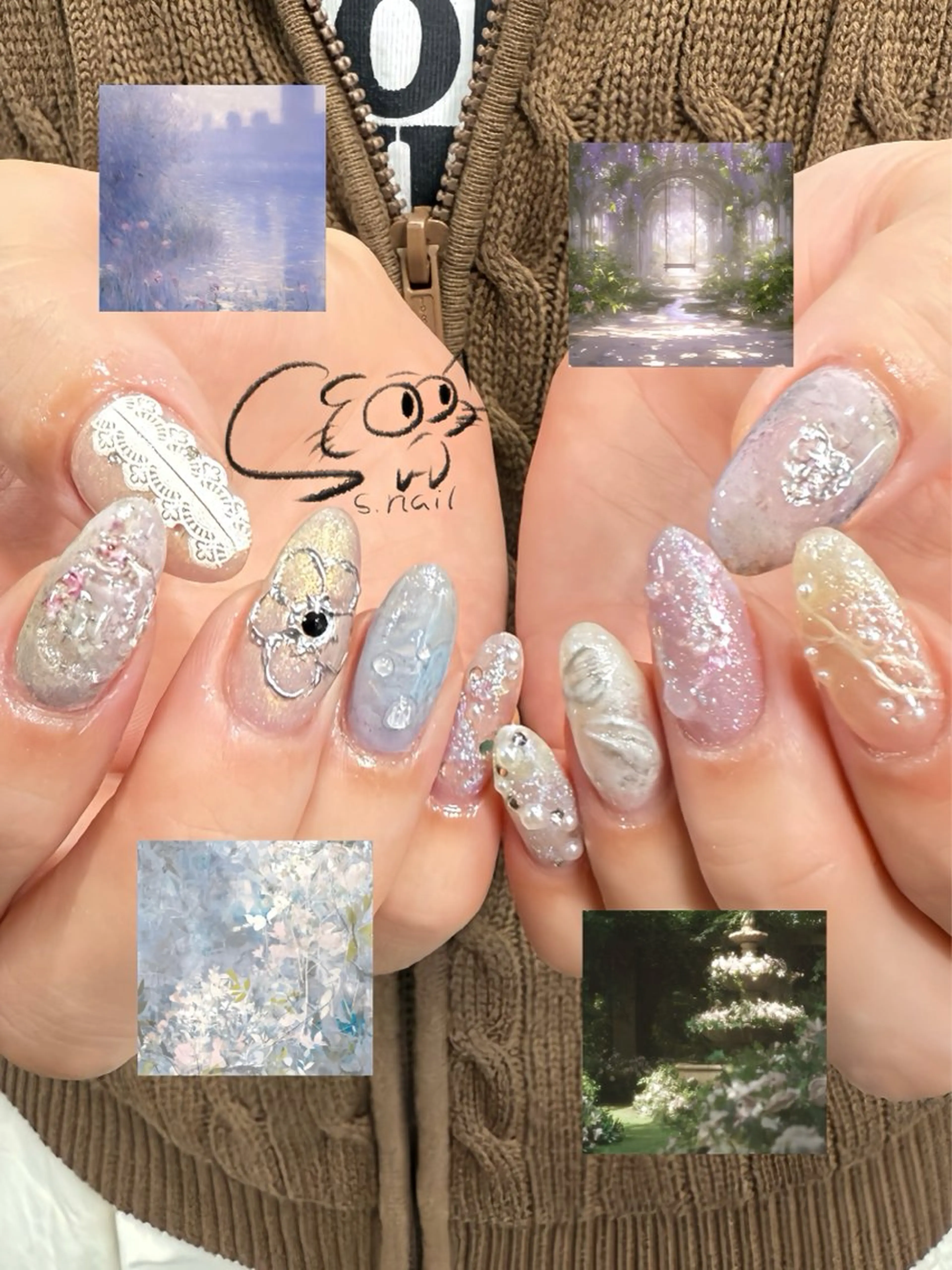 ネイル チークネイル フレンチネイル グラデーション マグネットネイル ワンカラーネイル S.nail _のネイルデザイン
