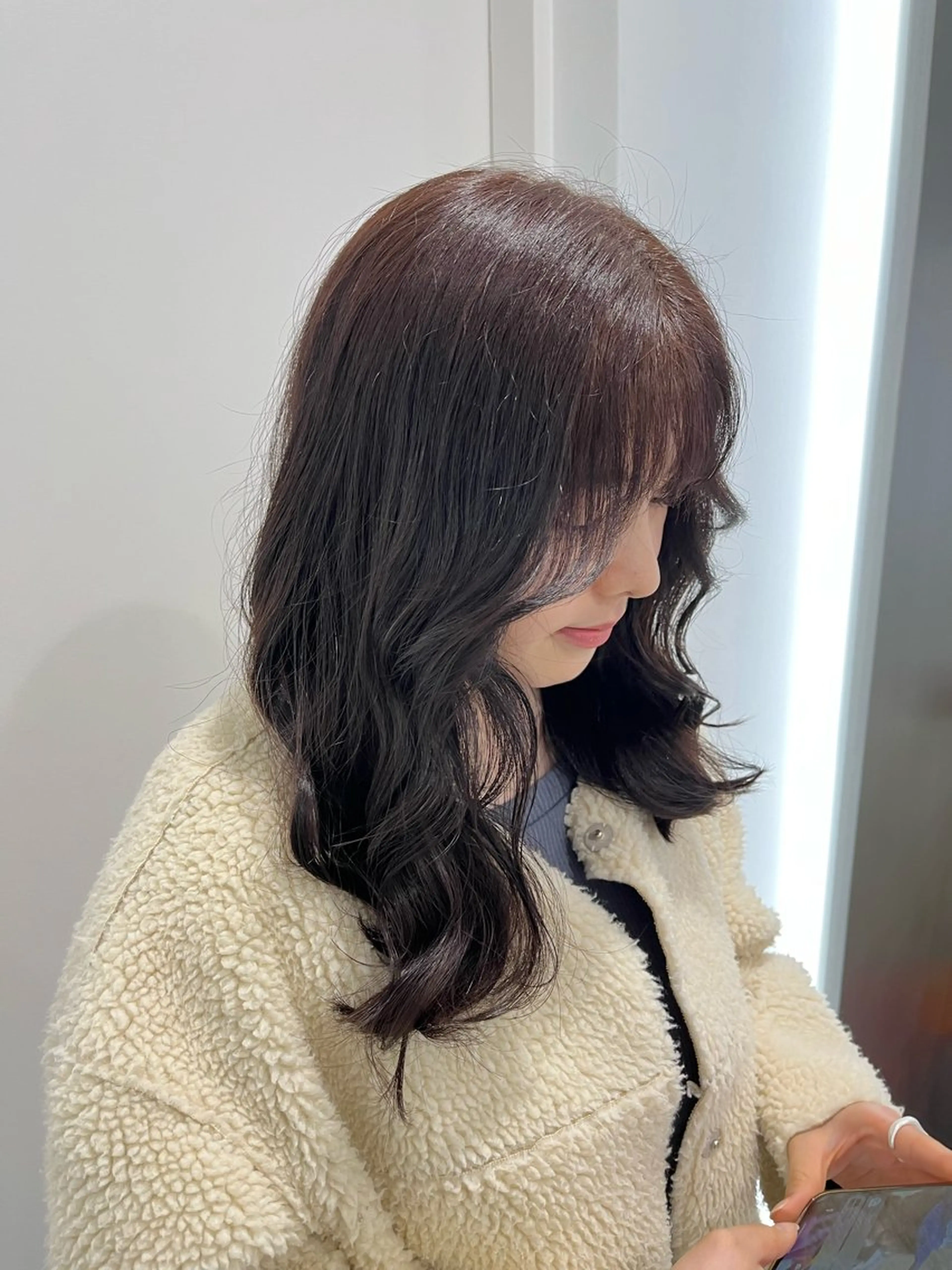 ロング カラー グレージュ 縮毛矯正/ハイトーン /パーマ/せき🧸のヘアスタイル