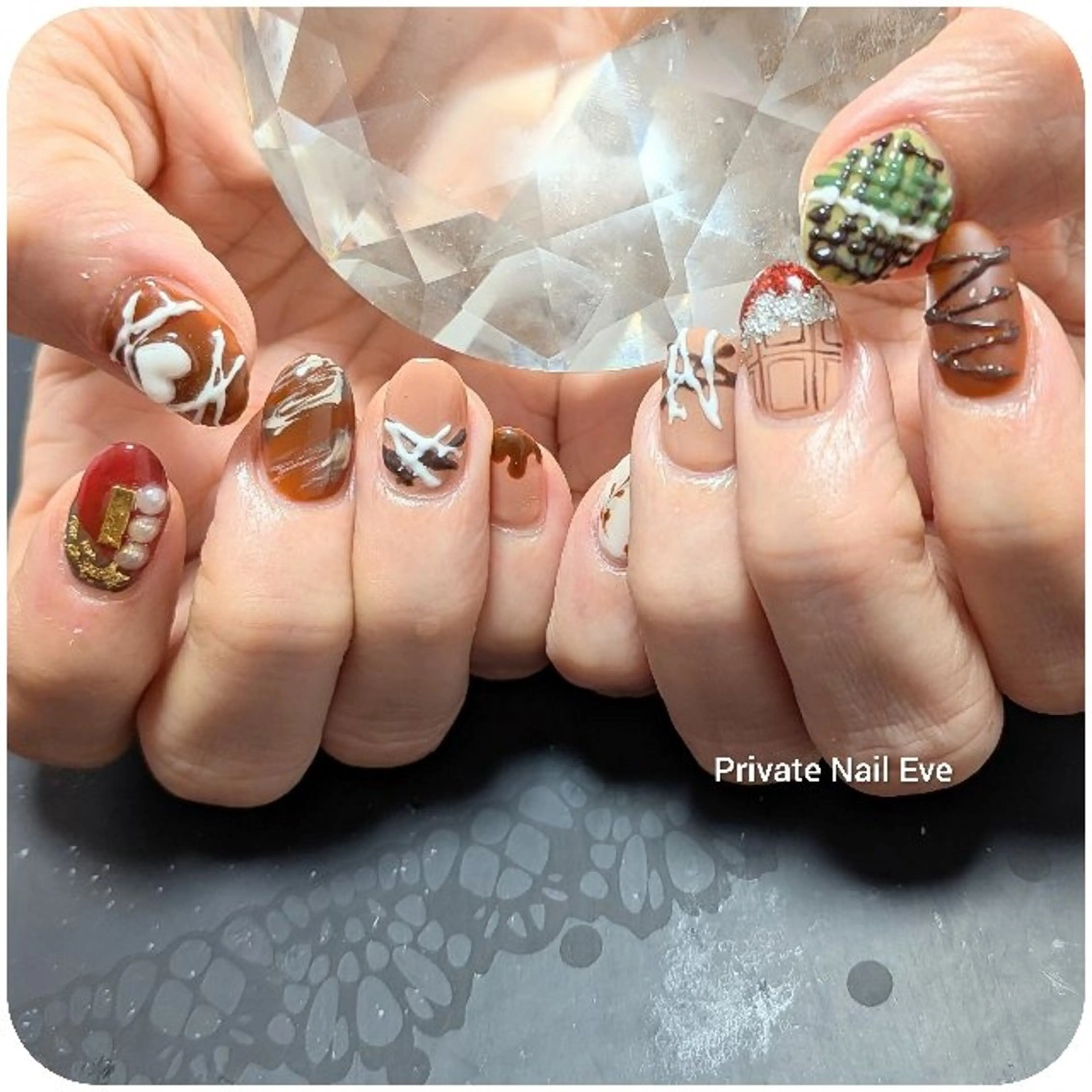 ネイル バレンタイン ハンドネイル ネイル junkoのネイルデザイン