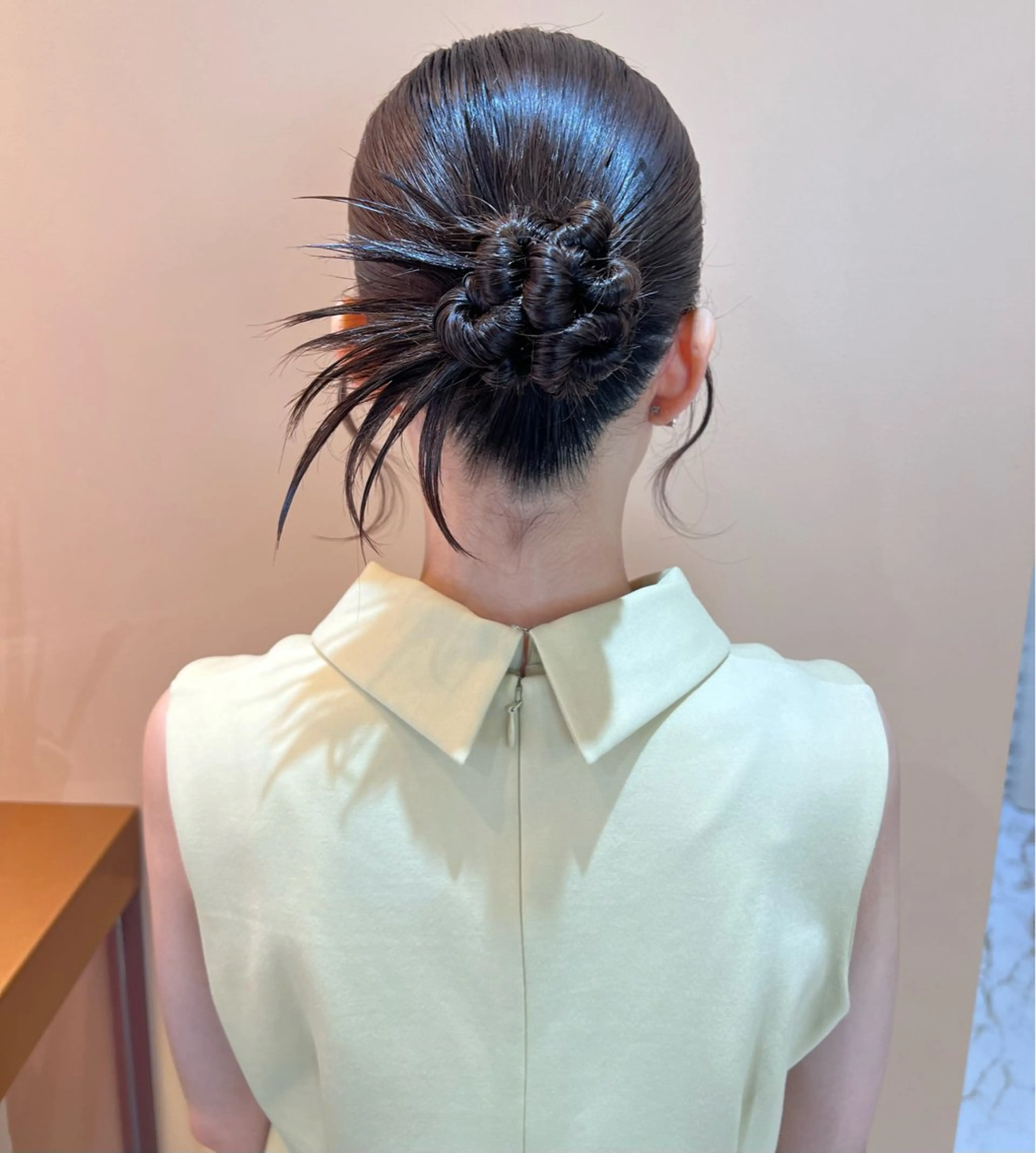 セミロング カラー ヘアアレンジ 結婚式・ブライダル ヘアセット ✨カチモリ✨レイヤー 韓国ヘア🇰🇷ゆいのヘアスタイル