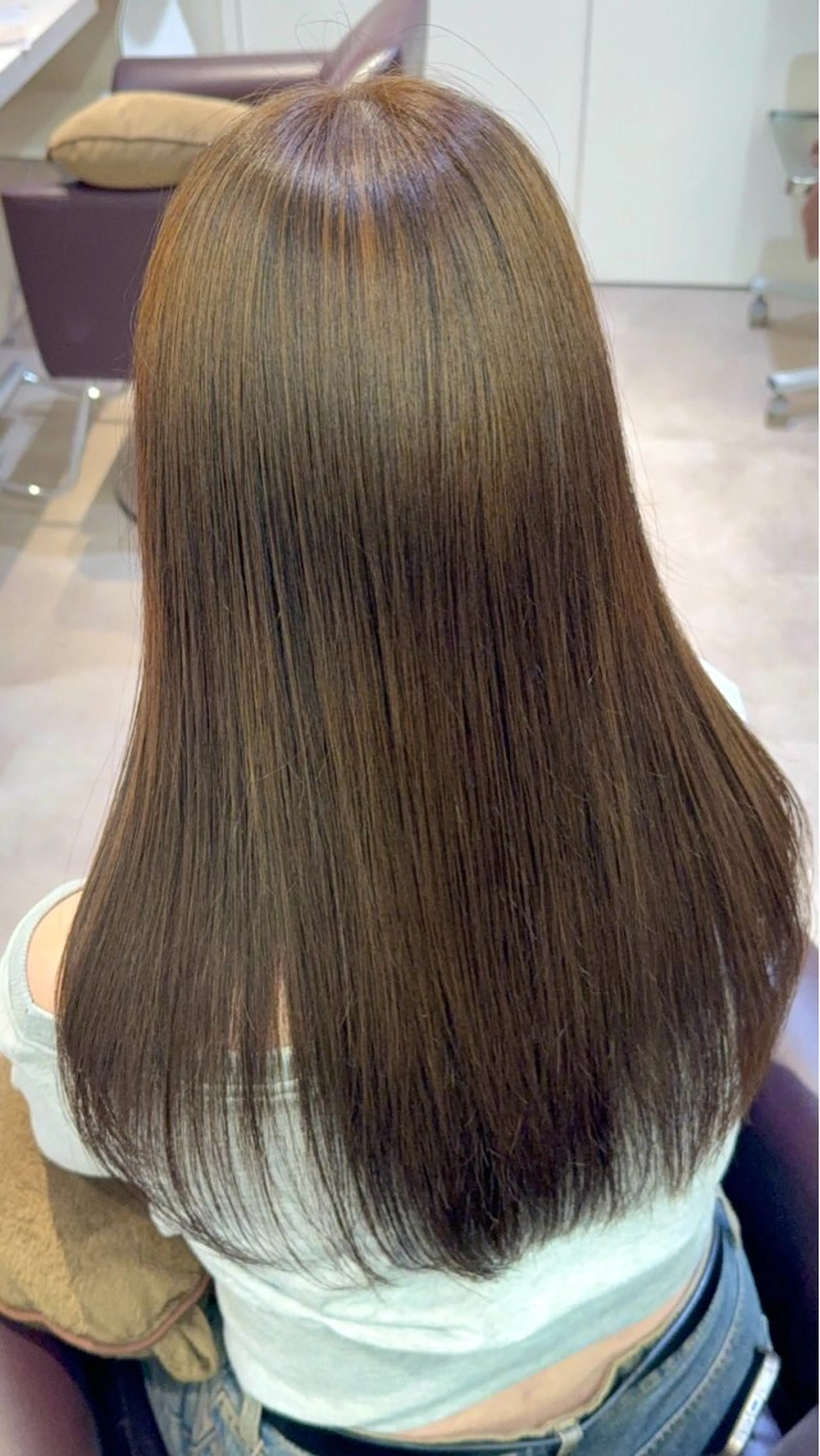 ロング カット ヘアカラー ハッシュカット🎀 レイヤーダブルカラーのヘアスタイル