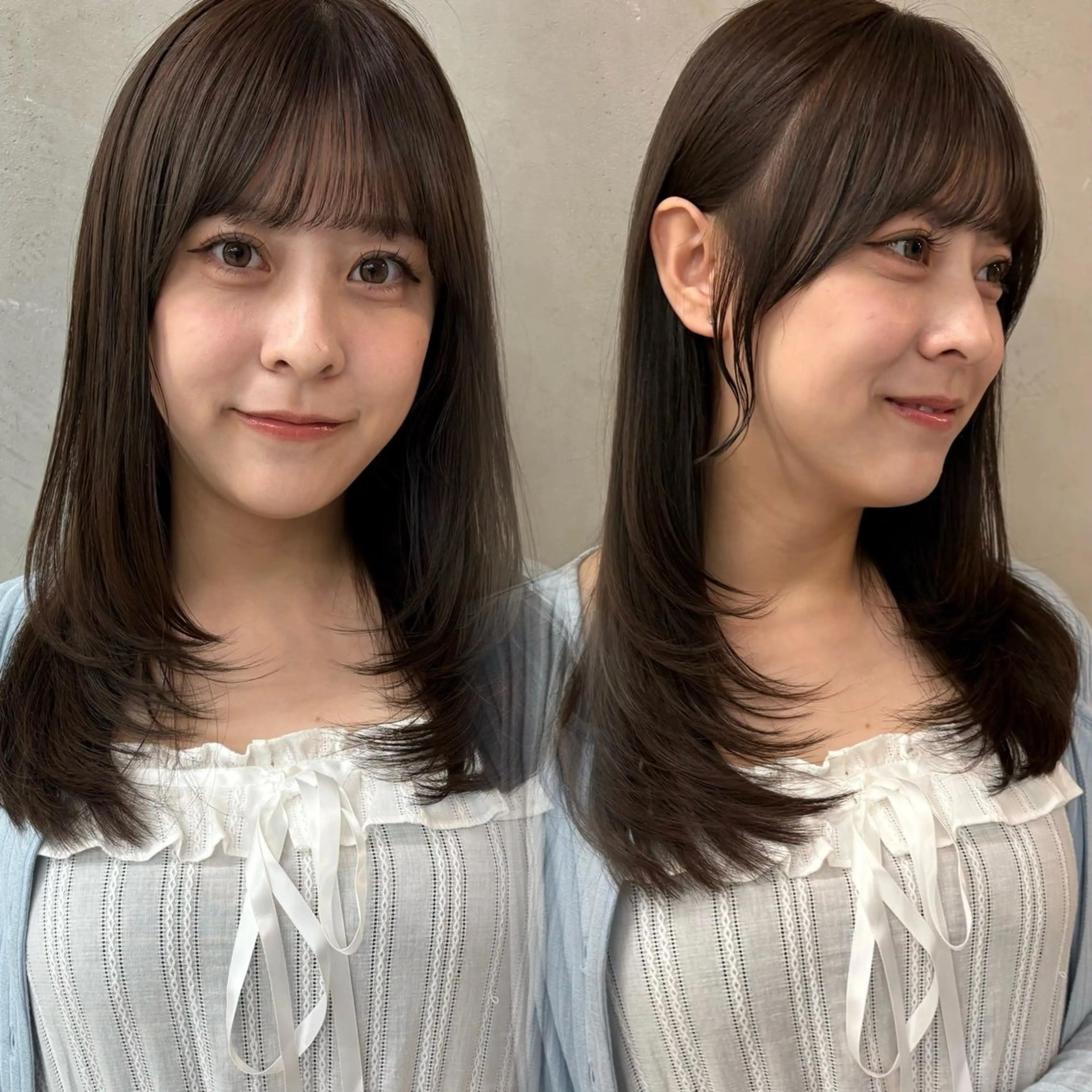 ロング レイヤーカット カット ヘアカラー 韓国レイヤー/暖色 カラー/KOTONEのヘアスタイル