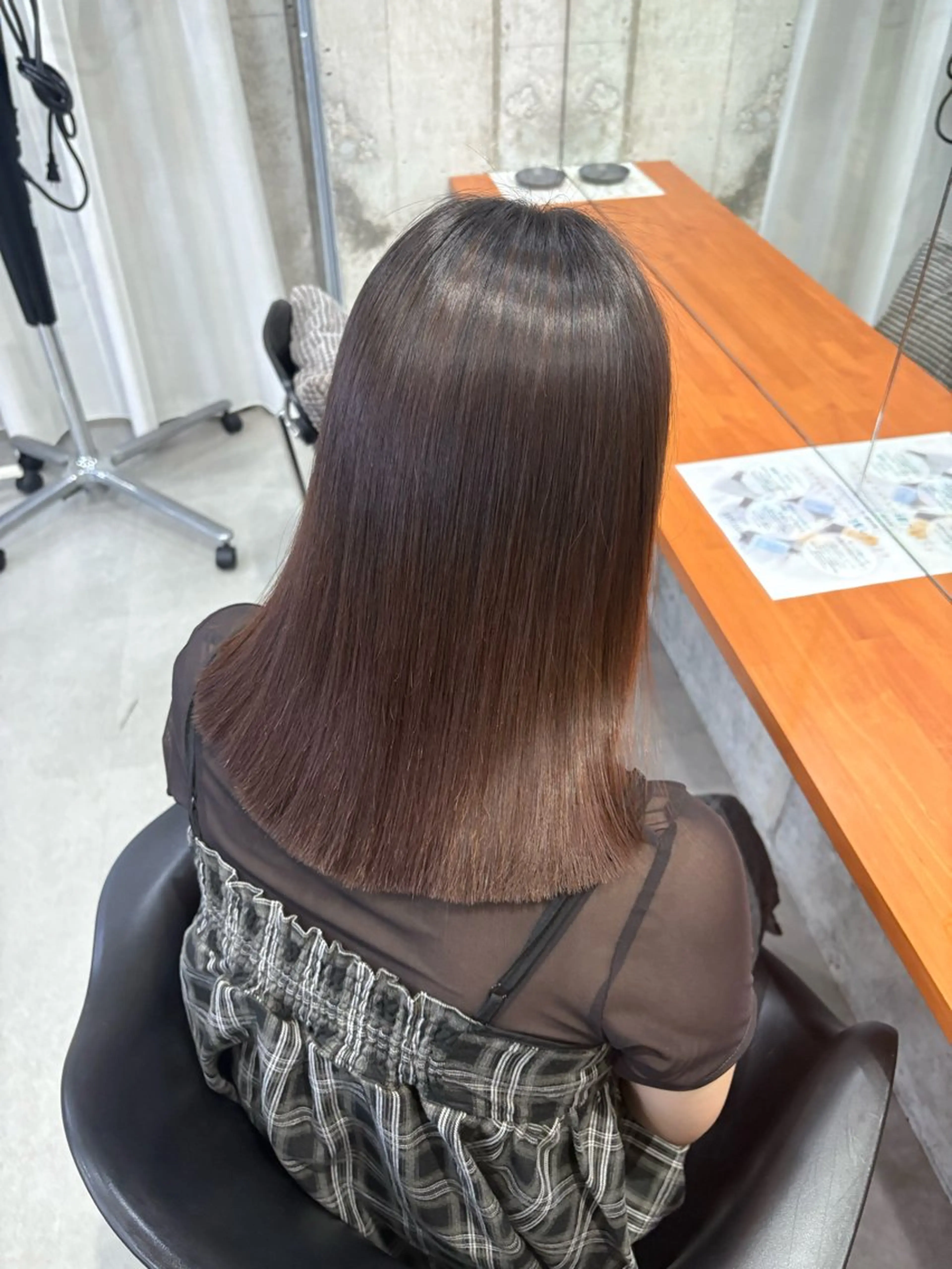 セミロング 縮毛矯正 トリートメント 髪質改善／縮毛矯正 関根青葉のヘアスタイル