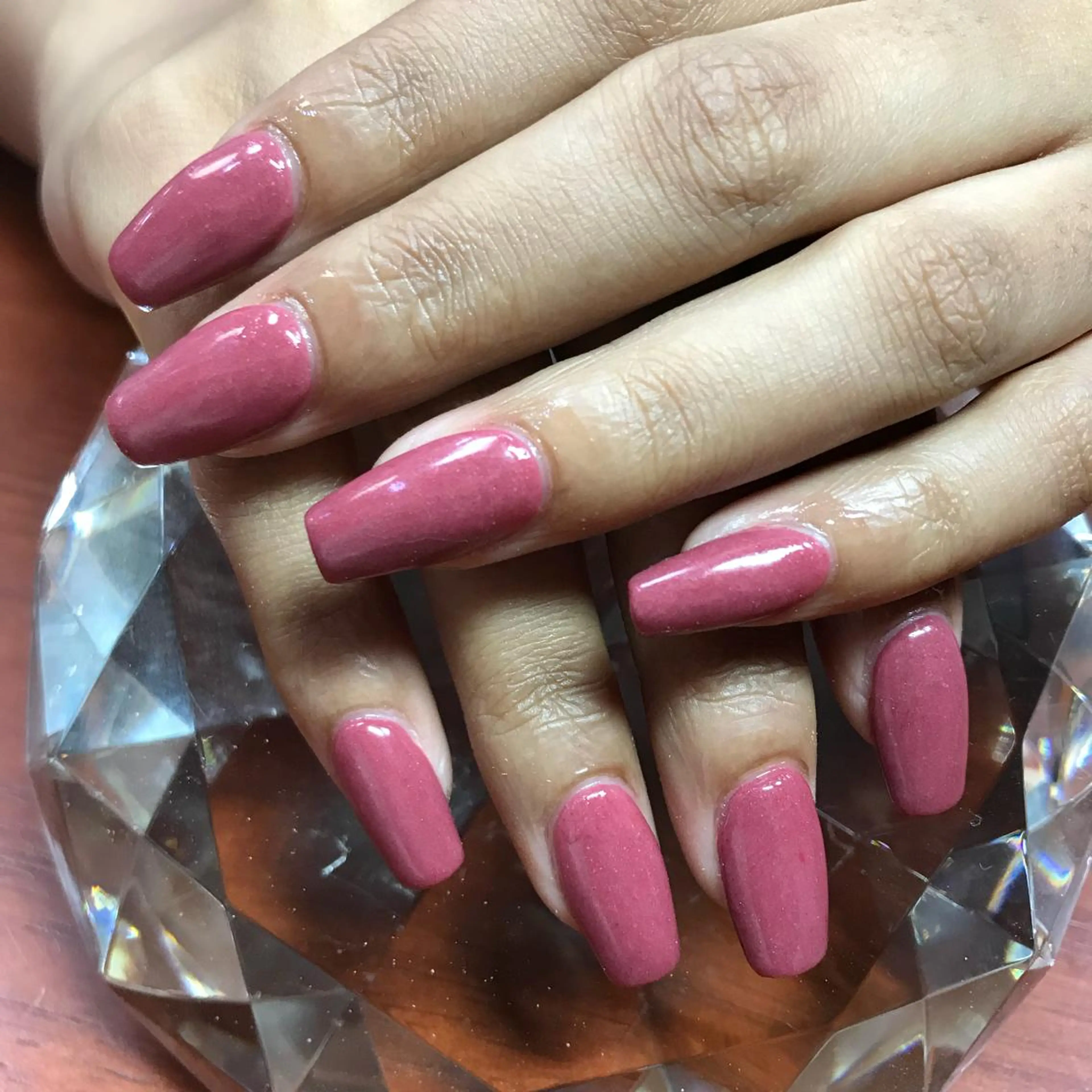 ミディアム ネイル スカルプネイル シンプルネイル ハンドネイル 《LB》ラブリエ Nail&eyeのマツエク・マツパデザイン