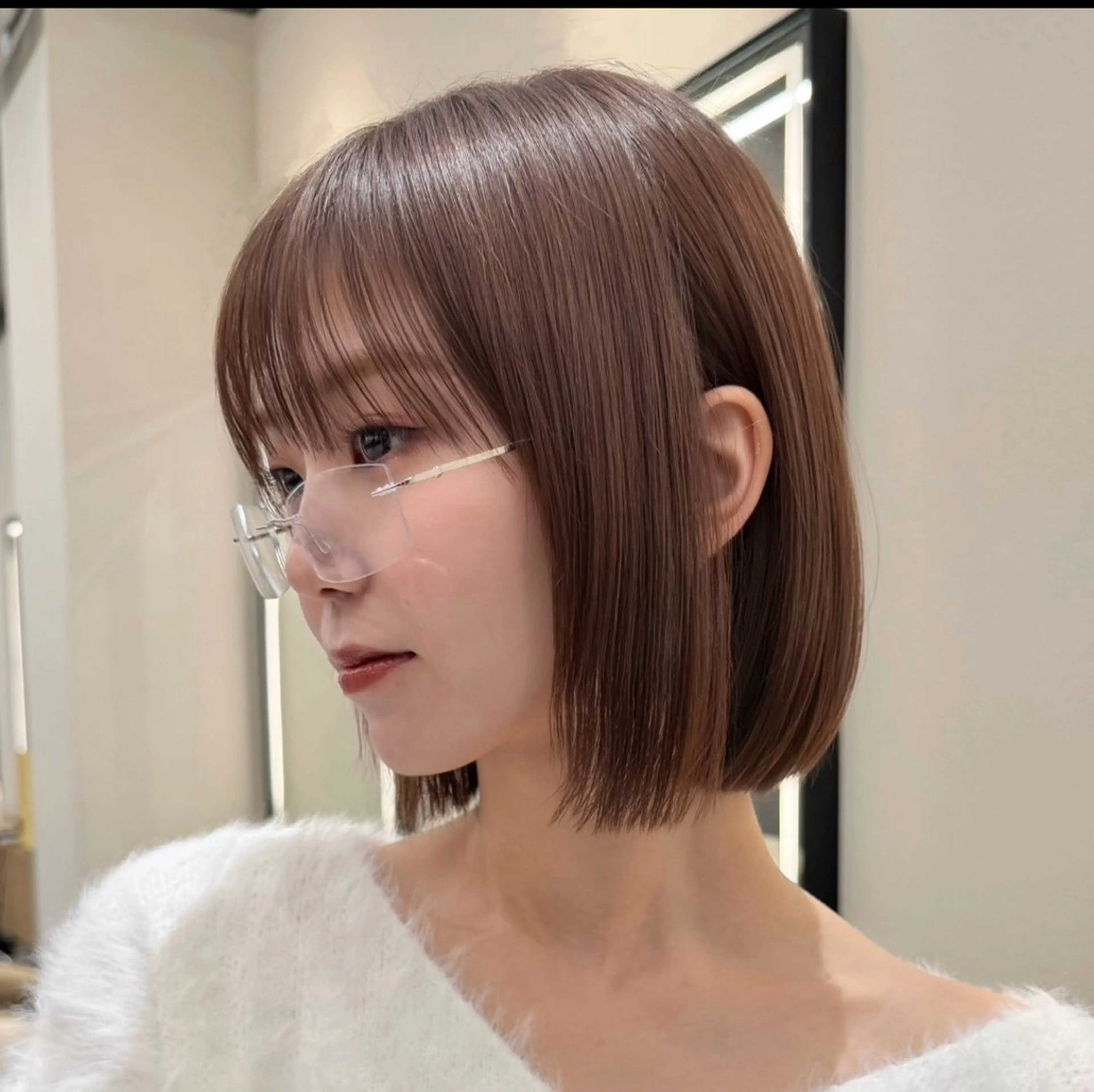 ショート 切りっぱなしボブ ボブ 顔周りカット ハッシュカット ハイレイヤー カット 縮毛矯正 ♥️似合わせボブ/ 縮毛矯正/大和田拓夢のヘアスタイル